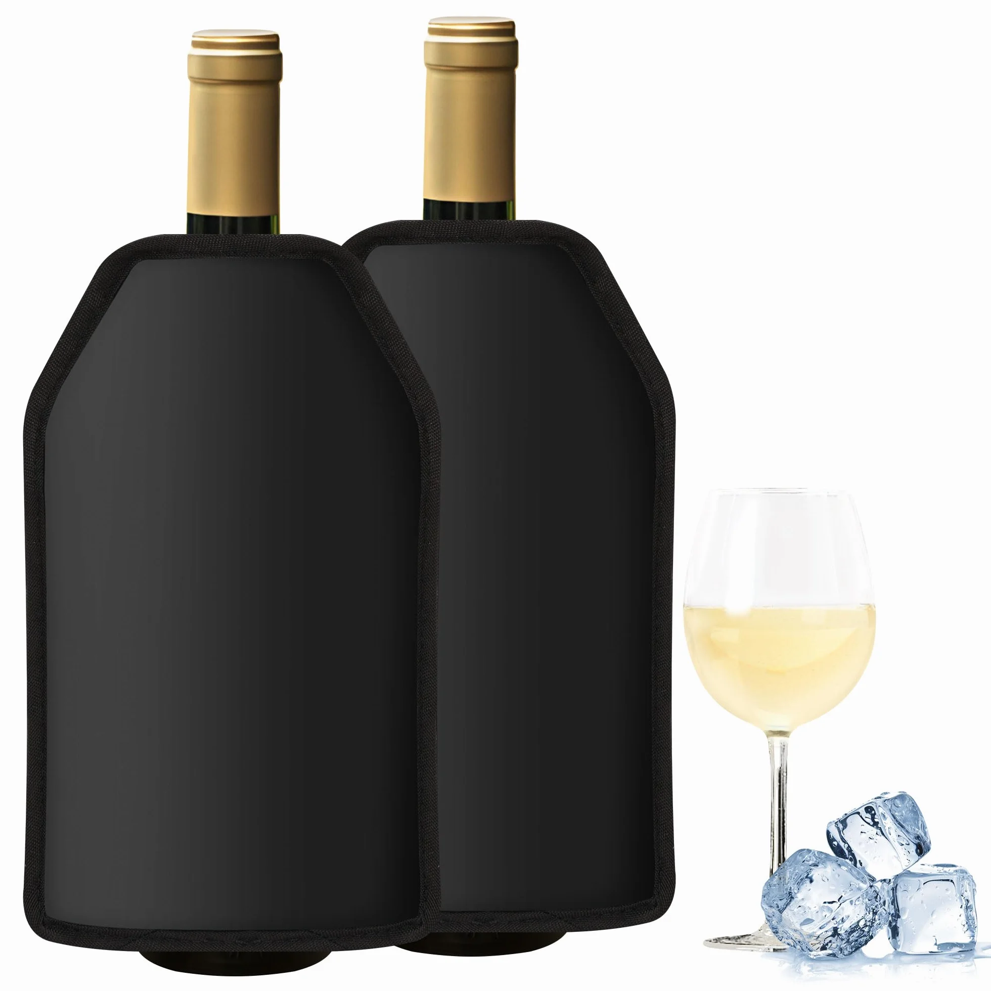 Gimars Funda Enfriadora de Botella de Vino, Enfriador Rápido con Gel Refrigerador para Vino Espumoso Champán Cerveza