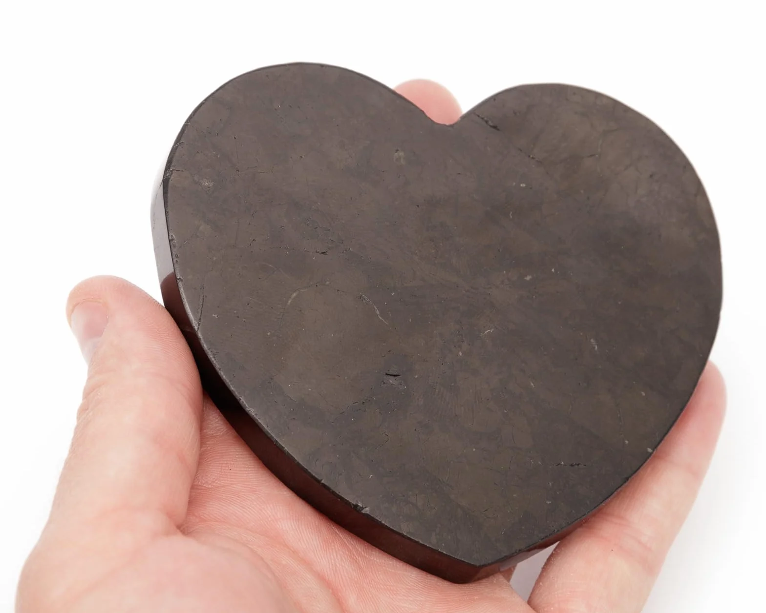 Igox Shungite Pulido Placa Corazón Azulejo 100 mm Piedras Shungite Curación, DD22