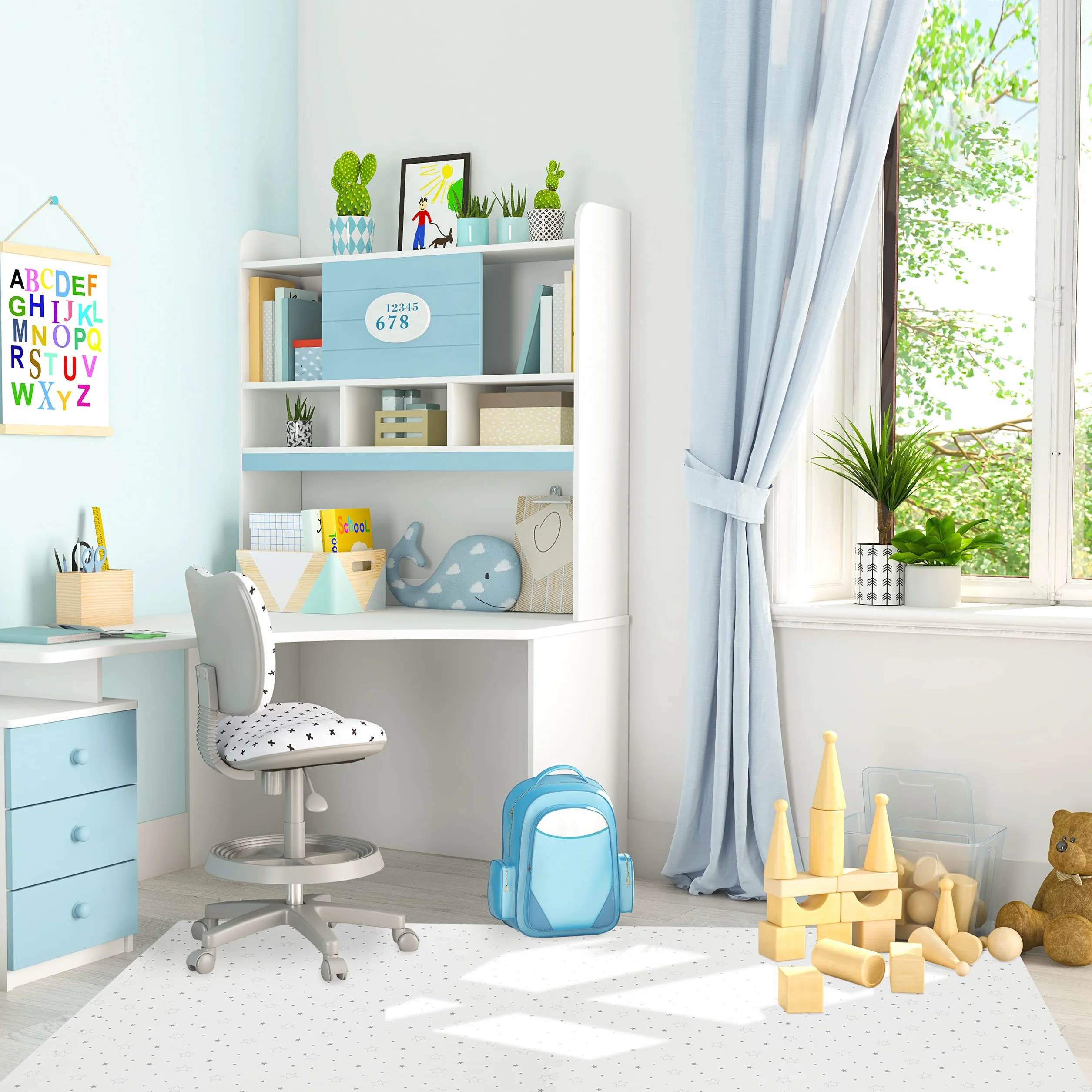 Relaxdays Alfombra Puzle Bebés 8 Piezas Goma EVA Suelo Juego Niños Colchoneta Blanco Gris