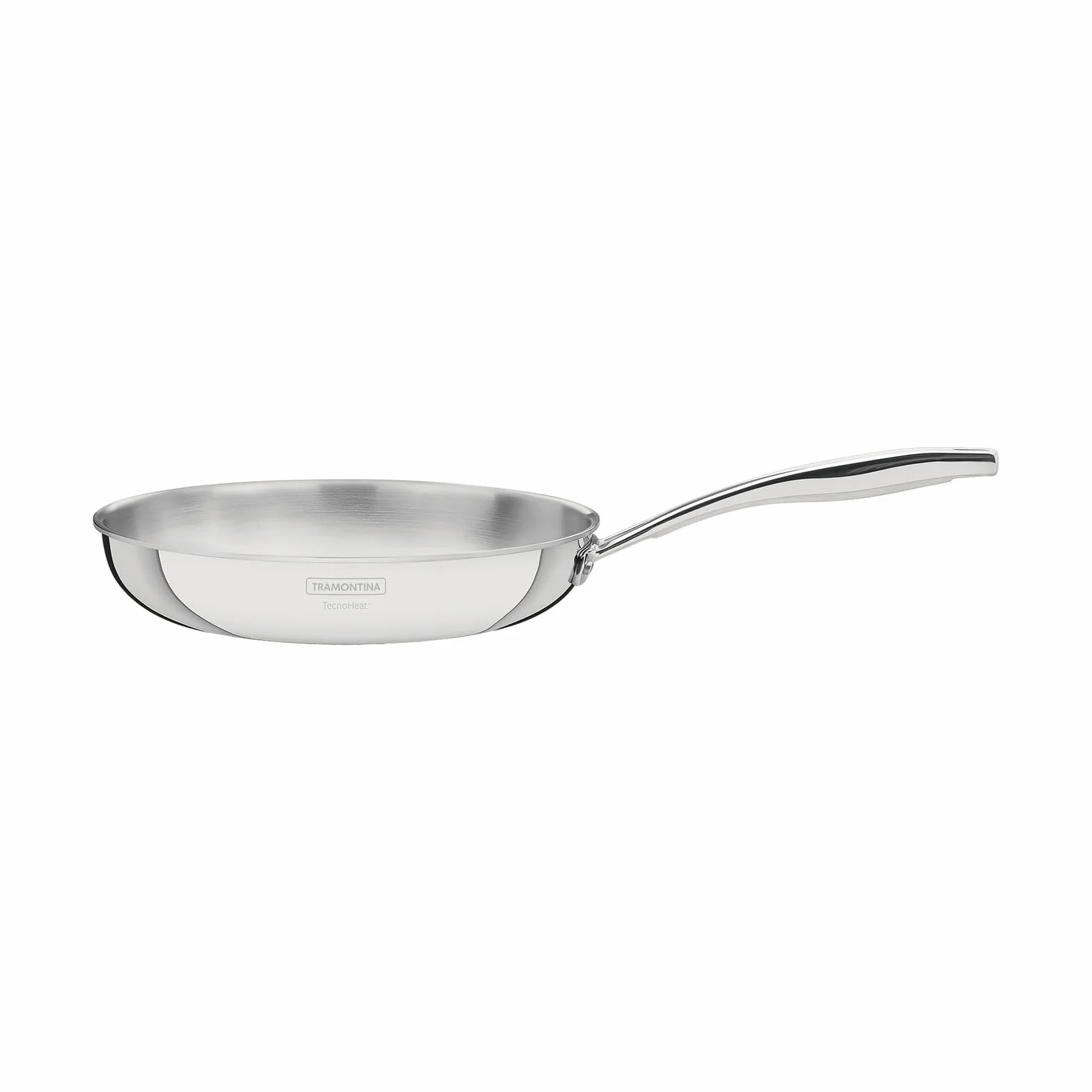 Tramontina Sartén de Acero Inoxidable 30 cm 3,4 L Cuerpo Triple Mango Brillante