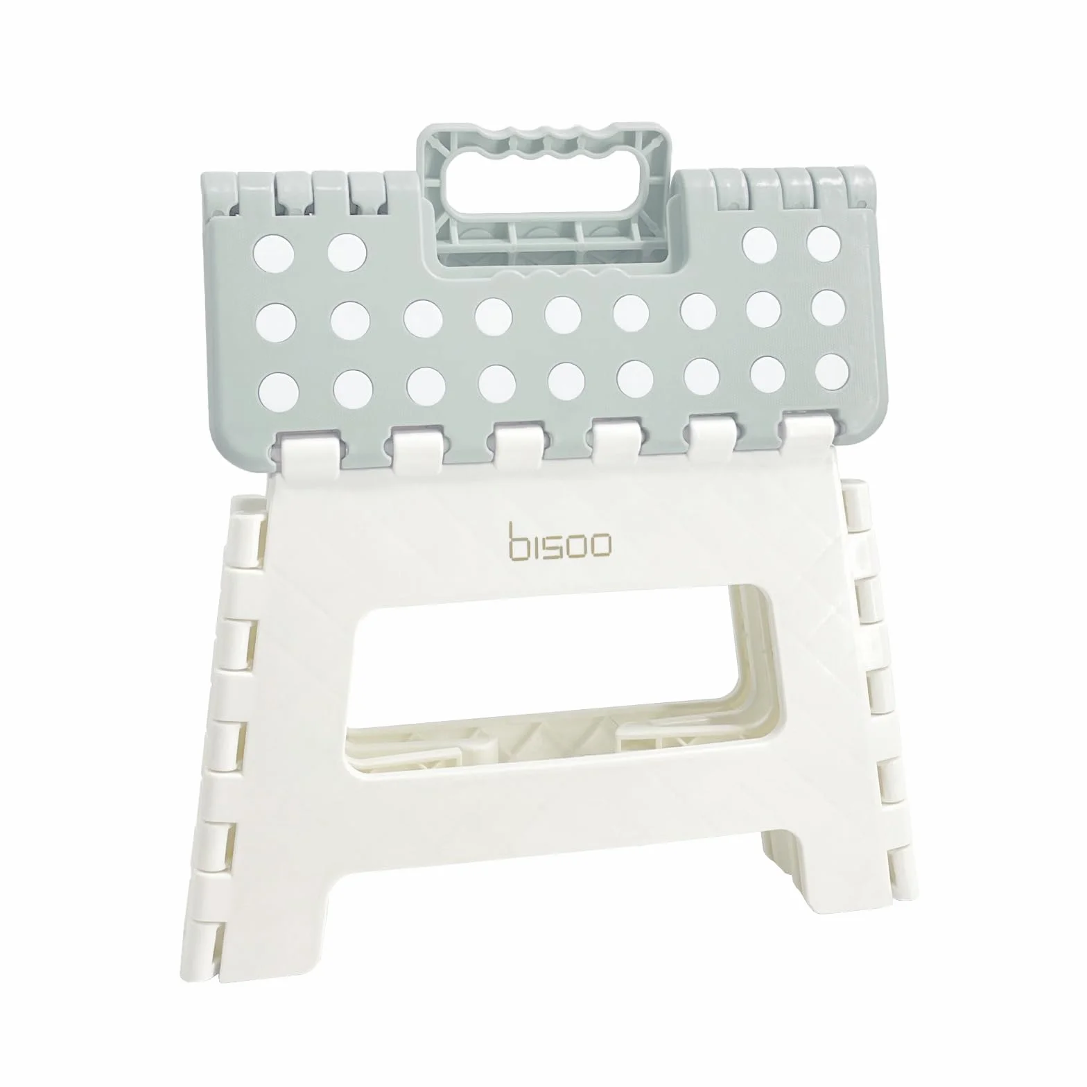 Bisoo Taburete Plegable 22 cm Antideslizante Soporta 120Kg Gris Salvia