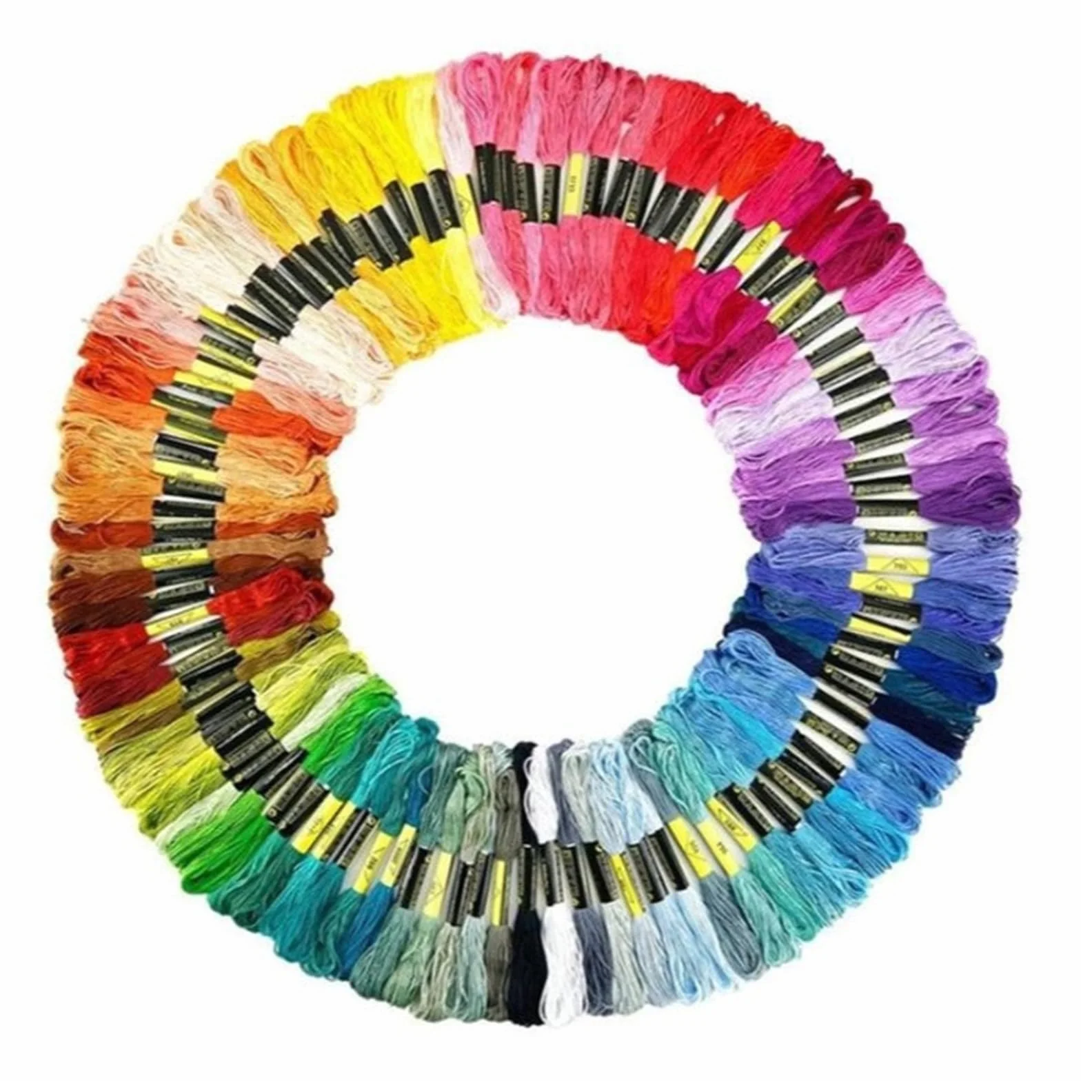 Paquete de 50/100/200 madejas hilo bordar colores arcoíris for punto cruz, algodón for manualidades, for hacer pulseras Para Adultos(200 Colors)