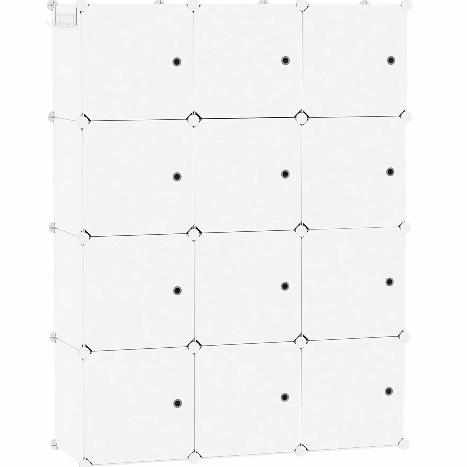 C&AHOME C&HOGAR Organizador de Almacenamiento en Forma de Cubo con Puertas 91.4cm x 31.5cm x 122.9cm