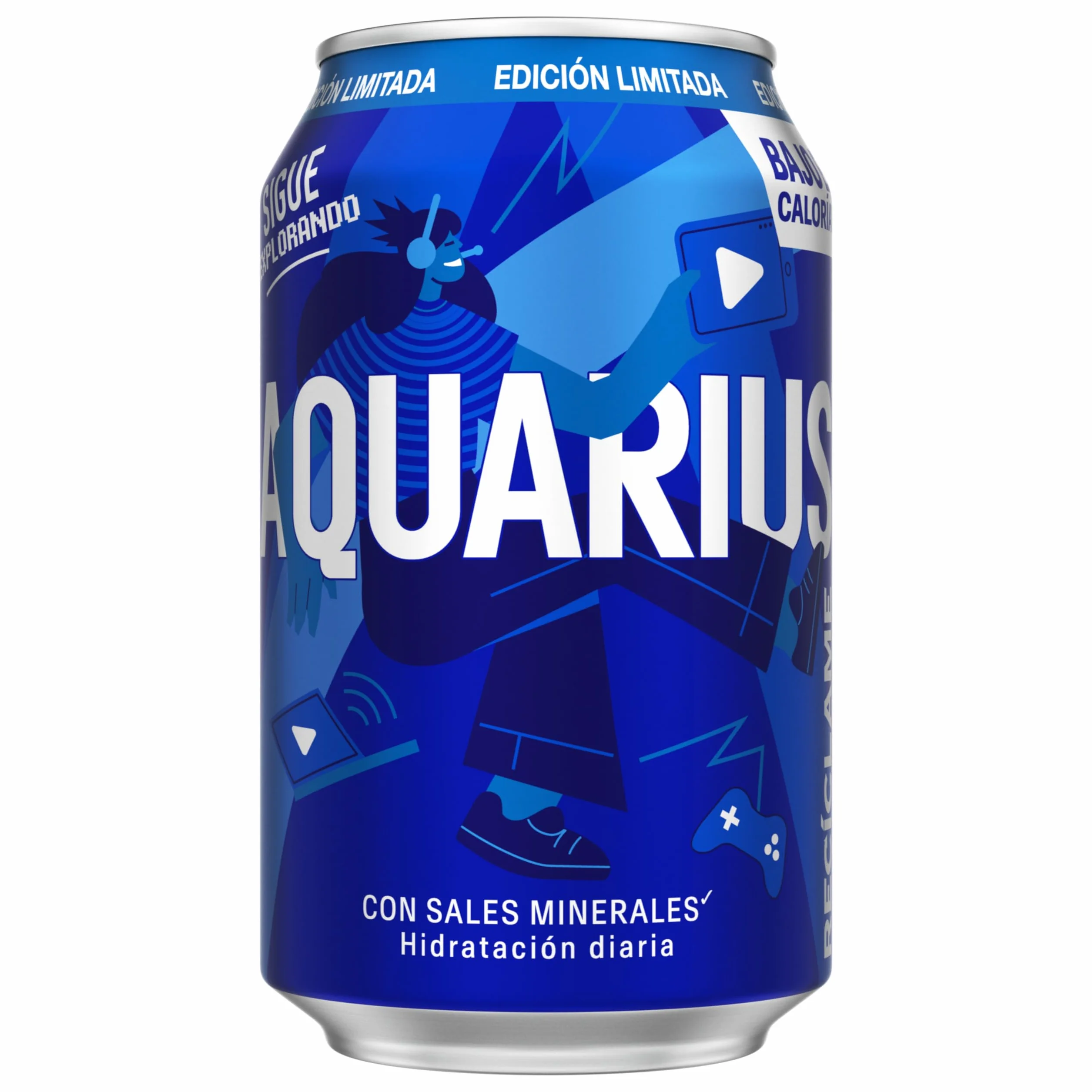 AQUARIUS Limón Bebida Hidratante con Sales Minerales Baja en Calorías 9 x 330 ml