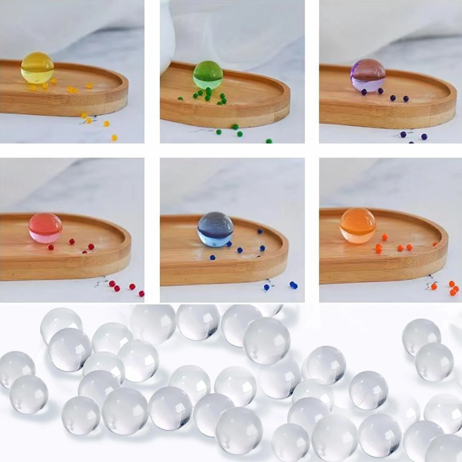 20000 Perlas de Agua No Tóxicas,100g Bolas de Gel para Decoración del Hogar y Centro Mesa Bodas Jarrón Relleno de Plantas Fabricación de Velas Flotantes No se Decoloran Biodegradables (Vistoso)