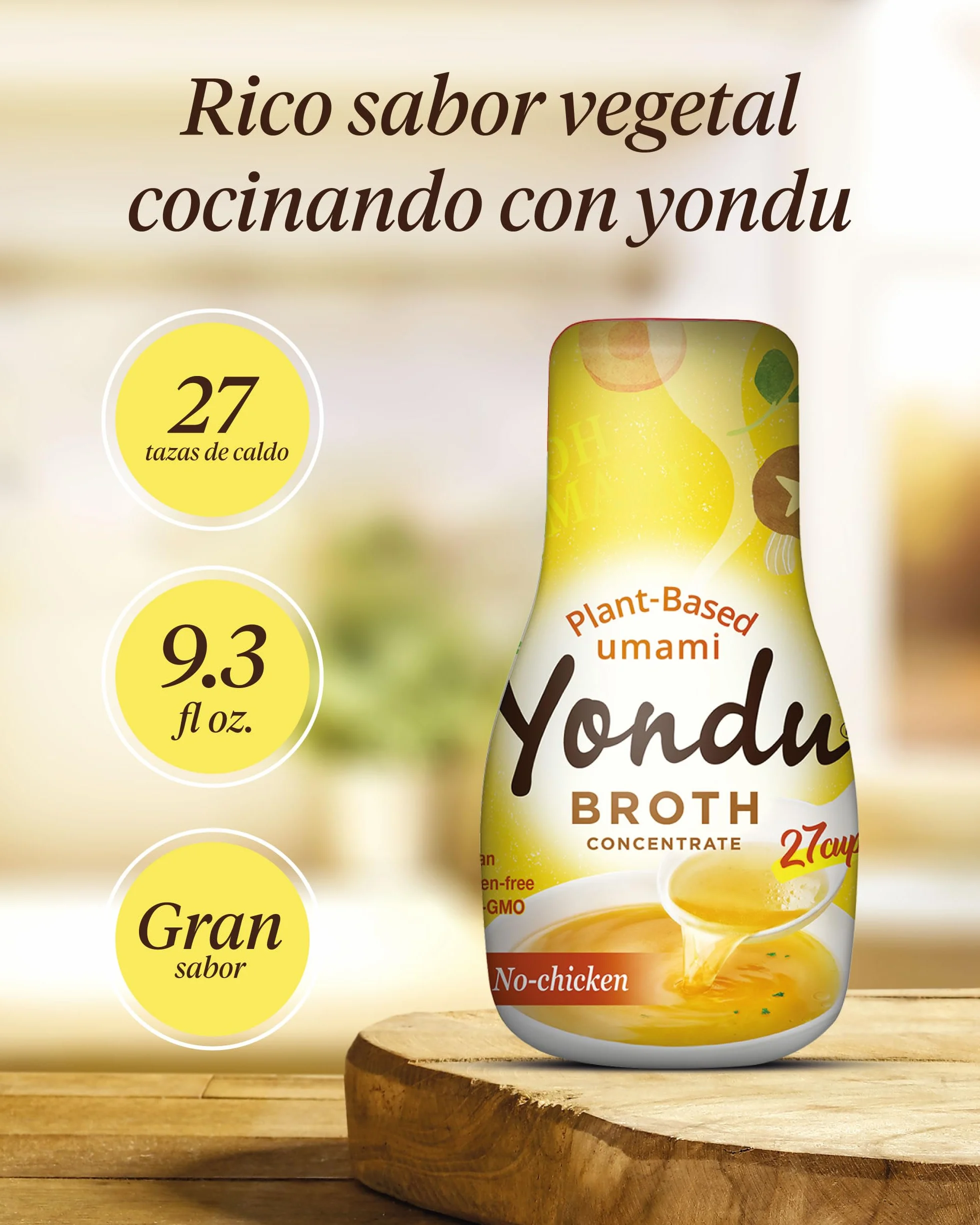 Yondu Concentrado de Caldo Original 275ml - Salsa Vegana Orgánica a Base de Plantas