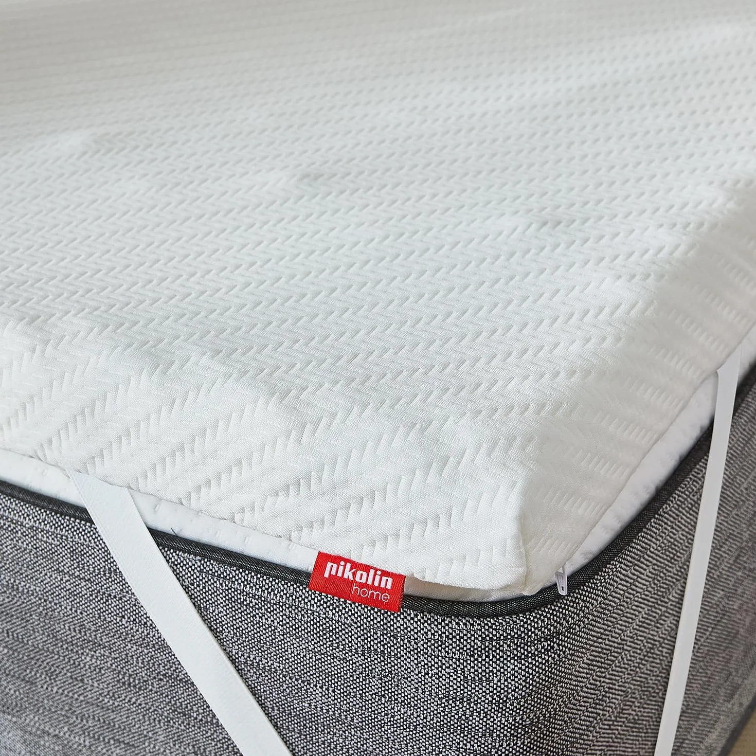 Pikolin Home - Topper Viscoelástico de Hotel - Multizonas - Sobrecolchón Colchoncillo de Grosor 7 cm, para Cama de 150, Desenfundable y Transpirable, Cubre Colchón Viscoelástico, 150 x 190 cm