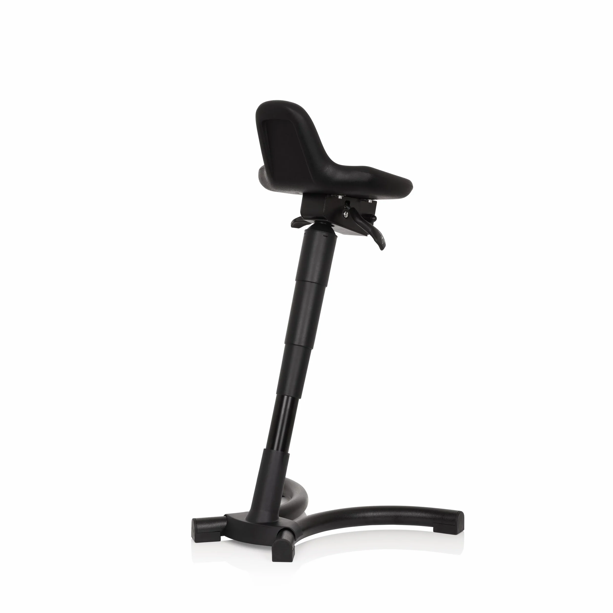 Taburete para Oficina Taburete de Trabajo Multiusos Top Work 34 Asiento de Goma Duro con Respaldo Altura Ajustable Negro
