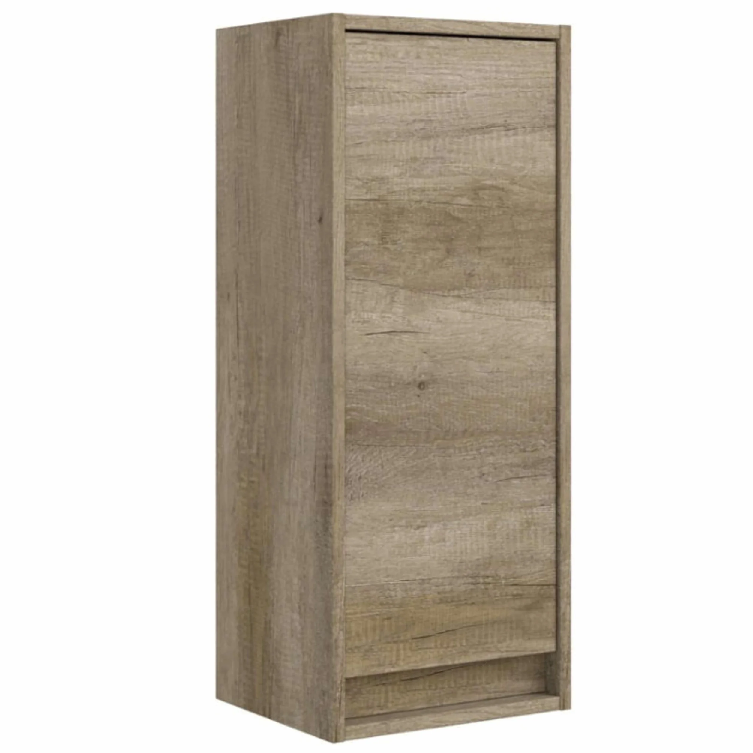 Pack de Muebles de Baño en Color Roble Nordik formado por Mueble de Baño, Espejo y Lavabo Cerámico (Tamaño de la Columna Opcional)