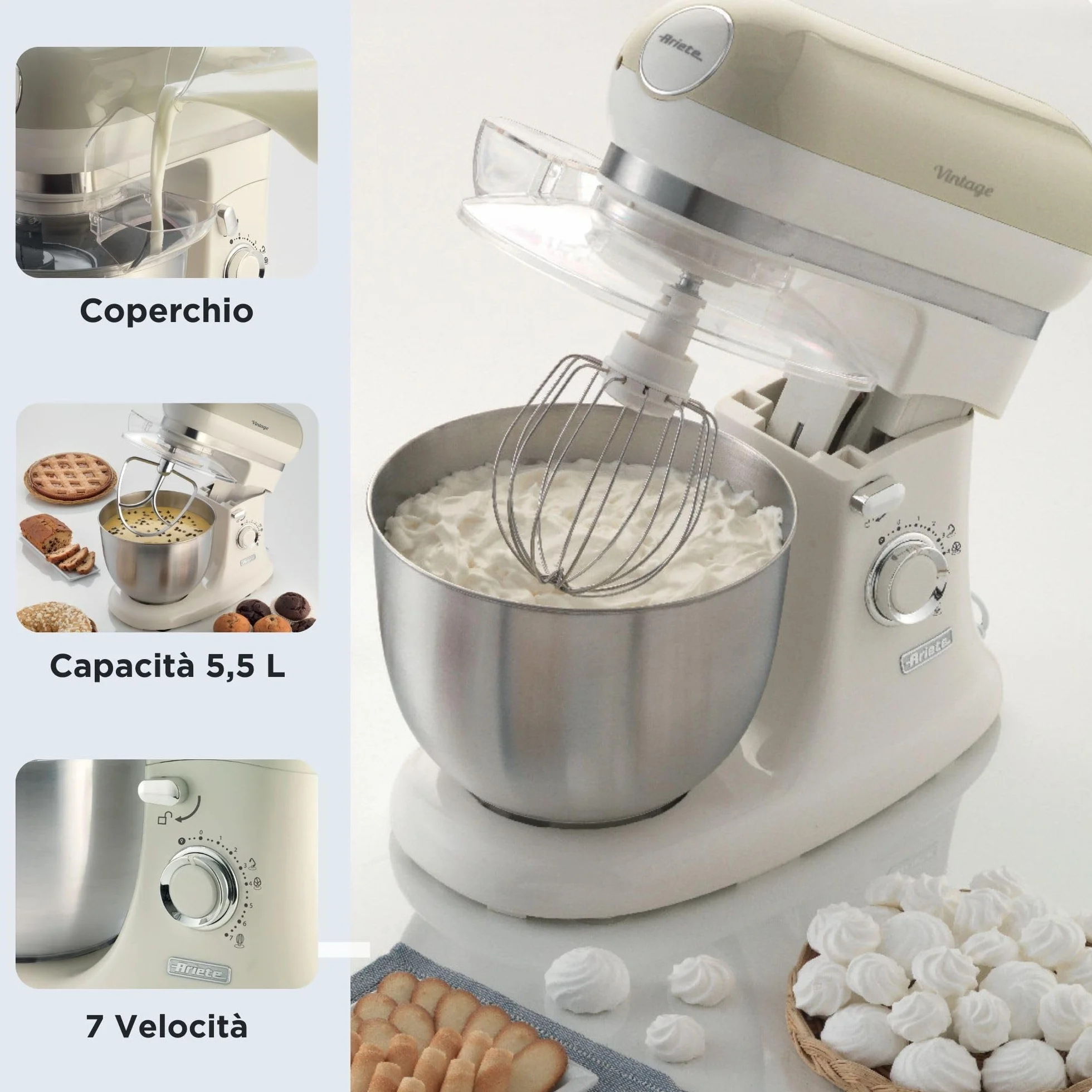 Ariete 1588/03 Robot de Cocina, Color Beige