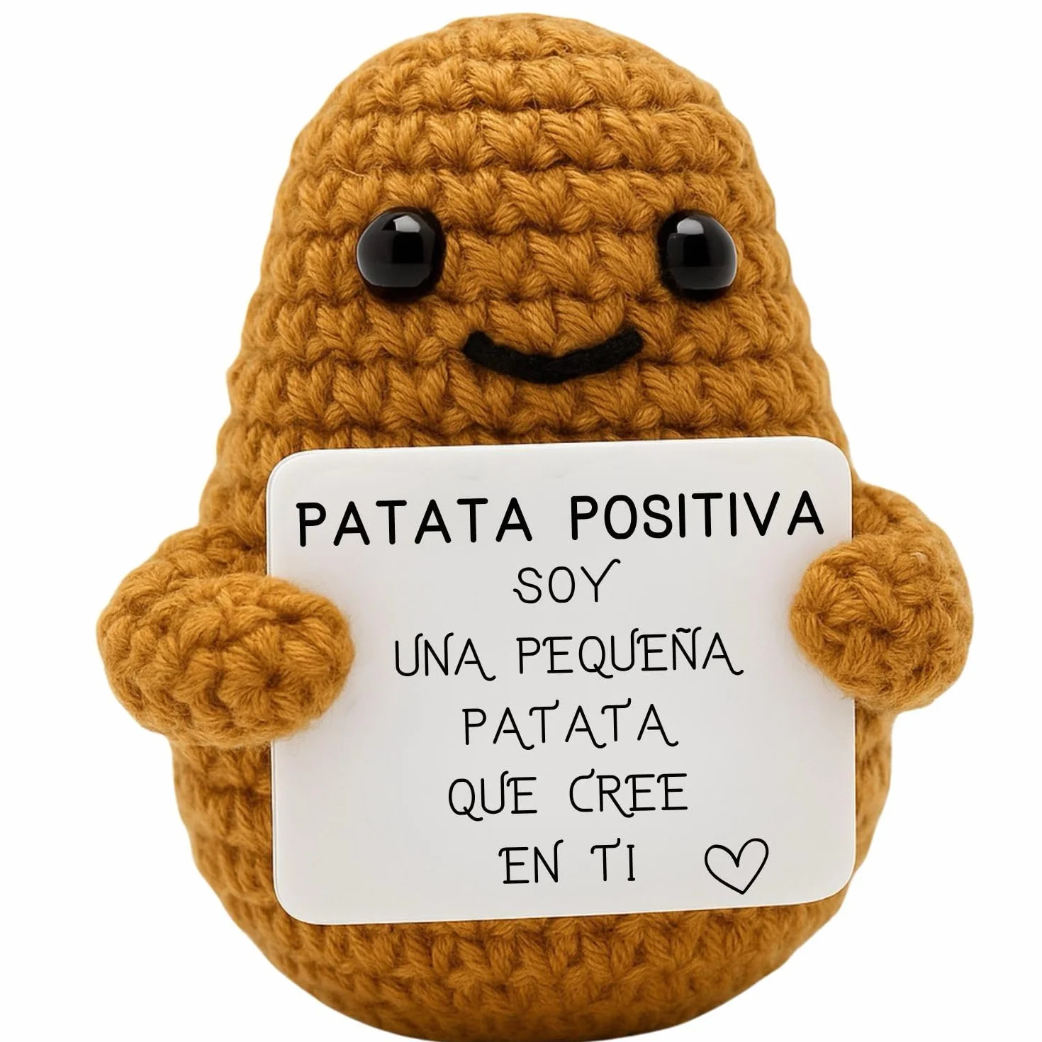 Patata Positiva© | Regalo Original y Divertido | Decoración Hogar | Idea Graciosa | Cumpleaños y Fiesta | Niña Niño Mujer Hombre Hermano Hermana Amigo | Sorpresa Oficina Compañero | Peluche Motivadora