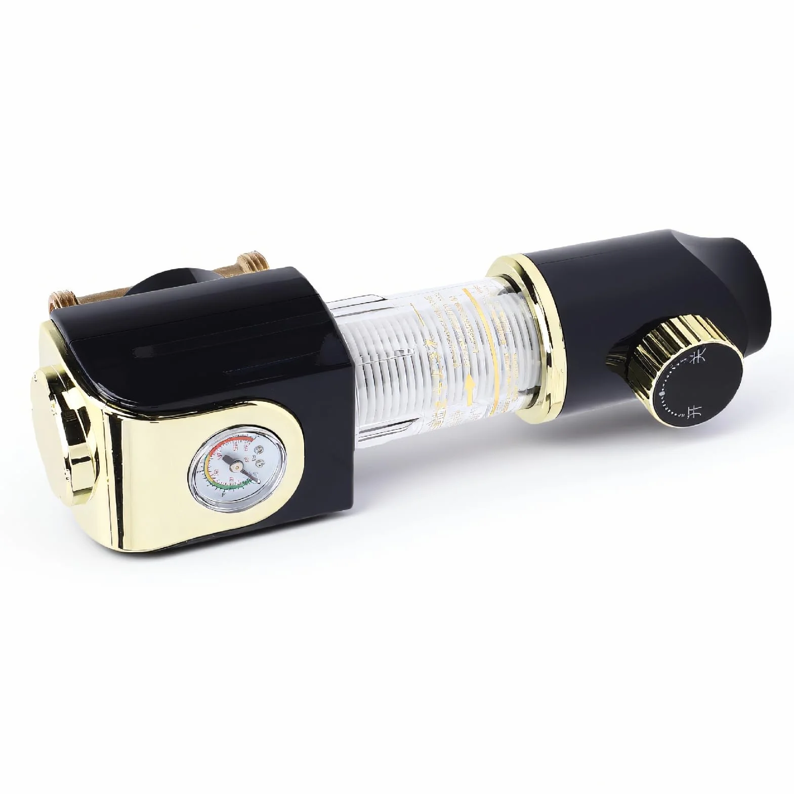 Filtro de Sedimentos de Prefiltración de Agua Filtro Giratorio para Toda la Casa Pantalla de Acero Inoxidable 316L de 40 Micras Flujo 8T H con Manómetro para Agua