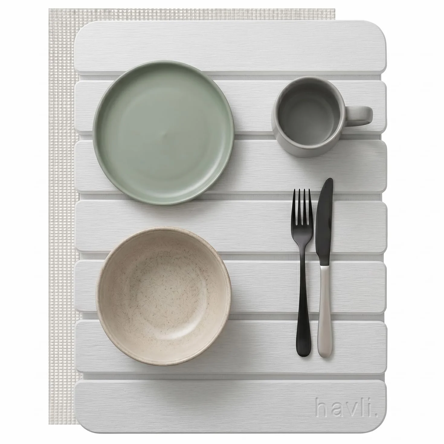 Alfombrilla Escurreplatos de Diatomita Plegable Absorbente Secado Rápido Cocina Antideslizante Base Cuero Sintético Incluye Lija Blanco