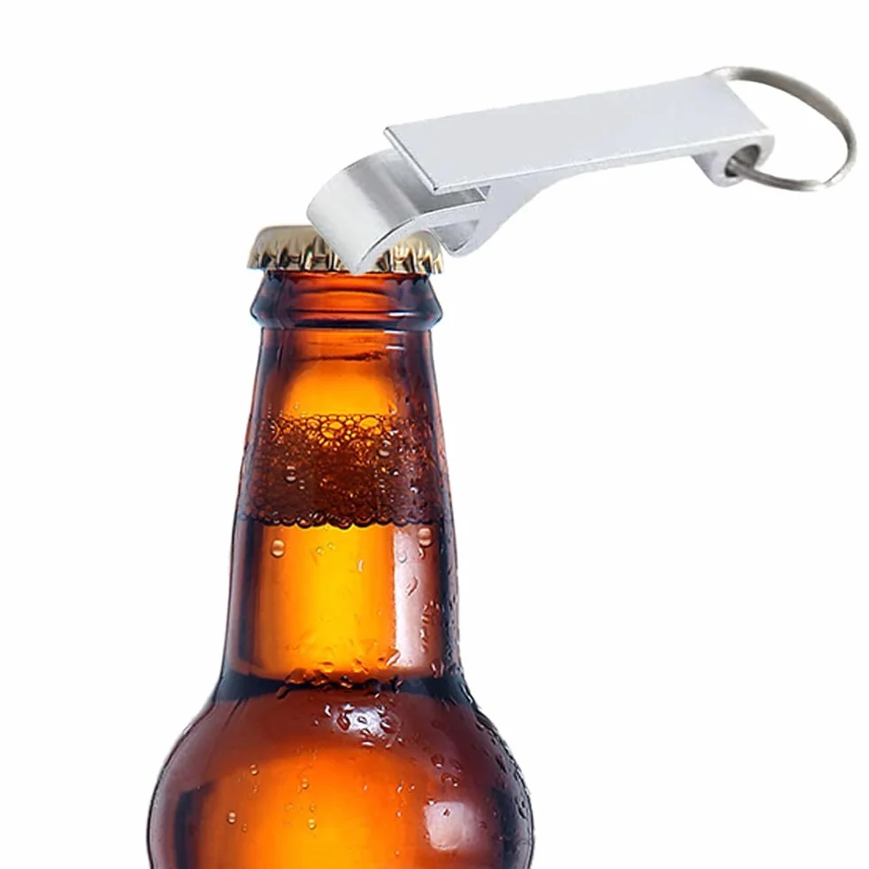 Abrebotellas de Cerveza 2 Pcs - Llavero Mini Multifuncional de Aluminio
