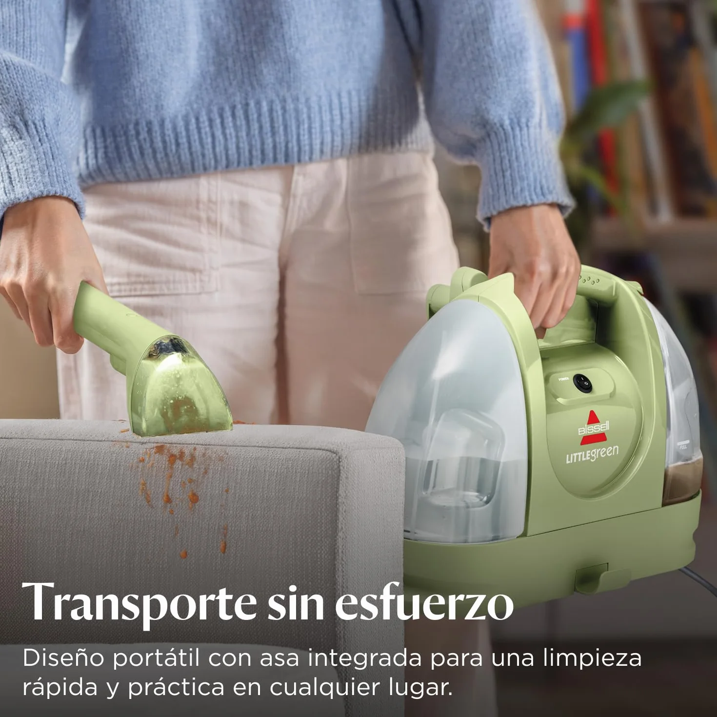BISSELL Little Green 4098N Aspiradora de Agua Tapicería 340W Lava Manchas Alfombras Auto