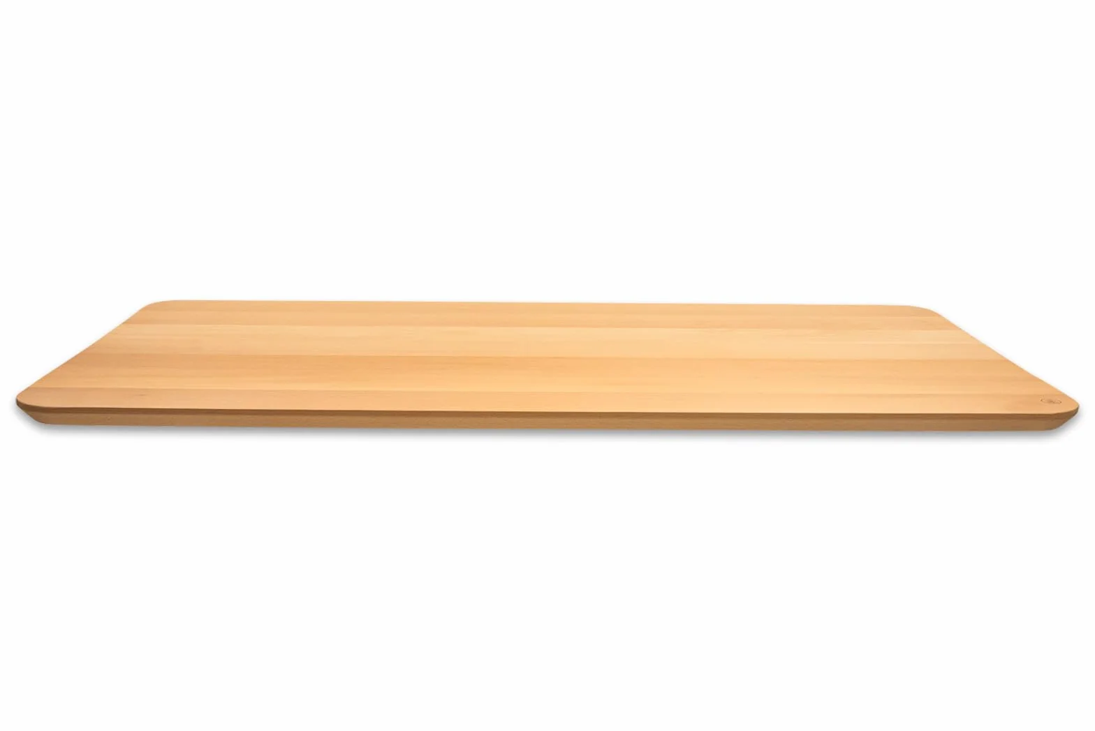 Tablero de escritorio de madera maciza de haya con borde suizo (60 x 120 cm)