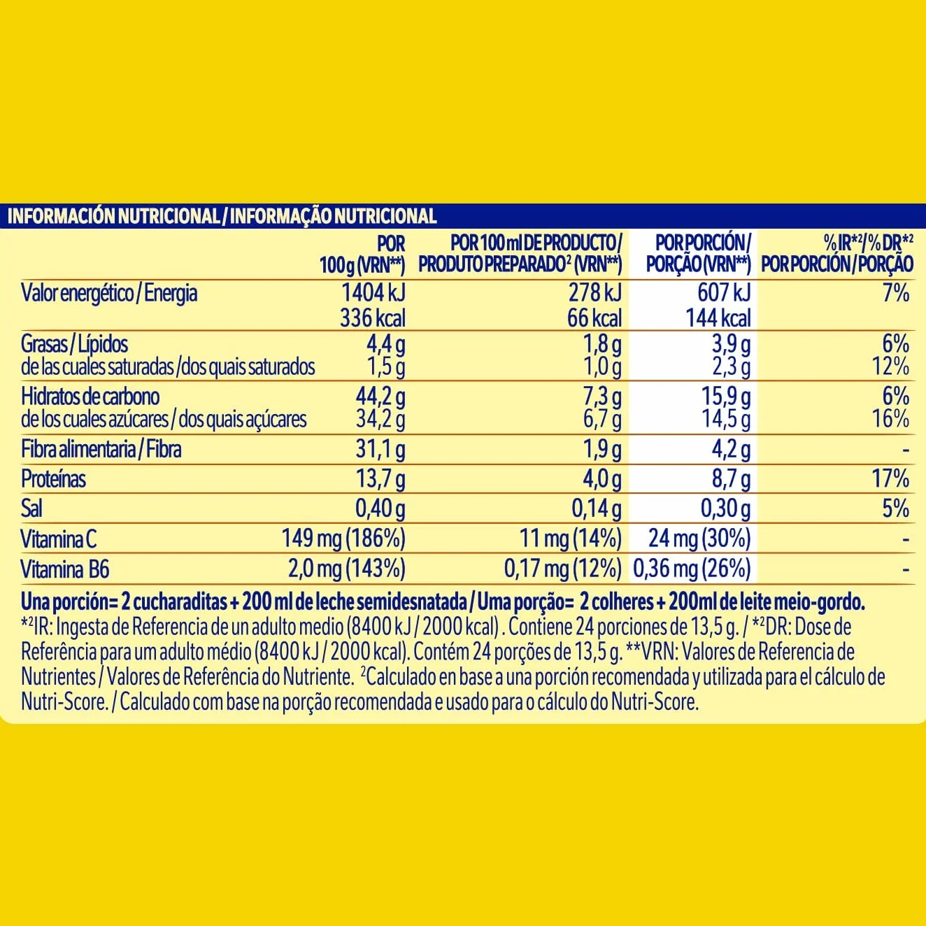 NESTLÉ NESQUIK UP Cacao Soluble Instantáneo con Proteína 330g