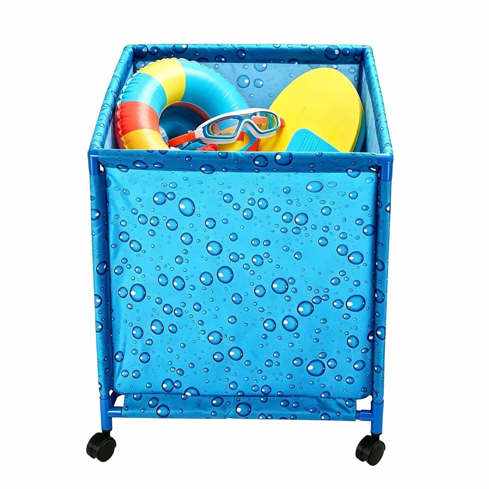Almacenamiento Flotadores Piscina,Plegable con Ruedas para Terraza | Organizador Accesorios Natación - para Dueños, Padres, Inquilinos, Patio, Jardín, Hotel, Garaje, Toallas de