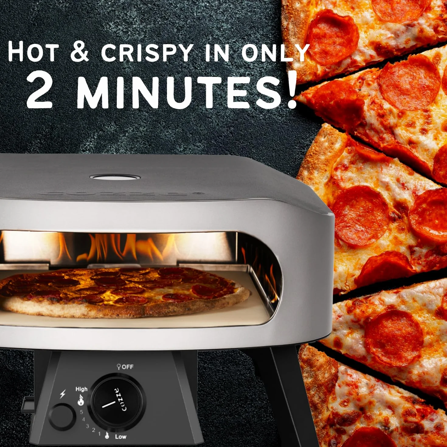 Cozze Horno para pizza de gas 13" CLASSIC 30 mbar con piedra de cordierita