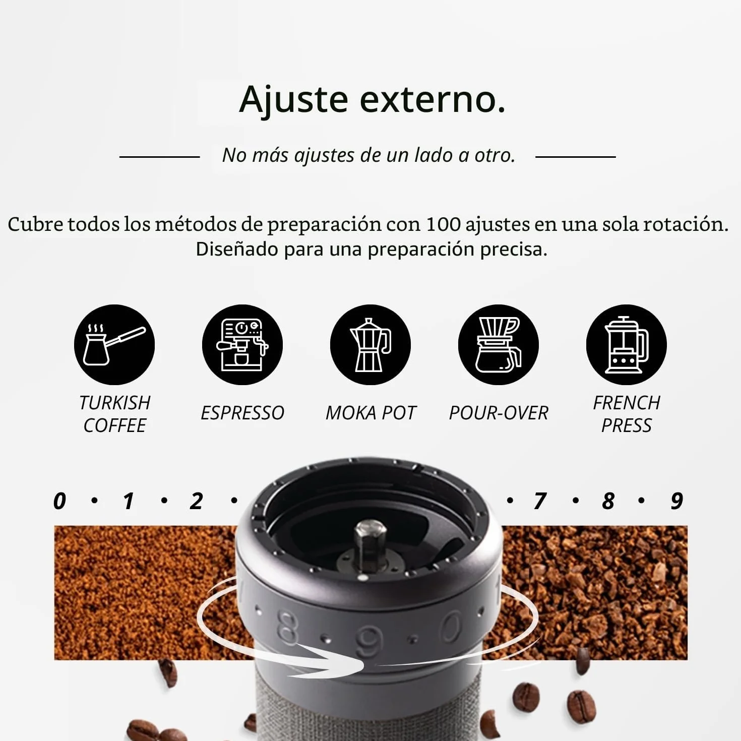 1Zpresso K-Ultra - Molinillo de café manual gris hierro con funda de transporte, molienda de consistencia de montaje, rebabas cónicas de acero inoxidable, mango plegable, ajuste ajustable externo