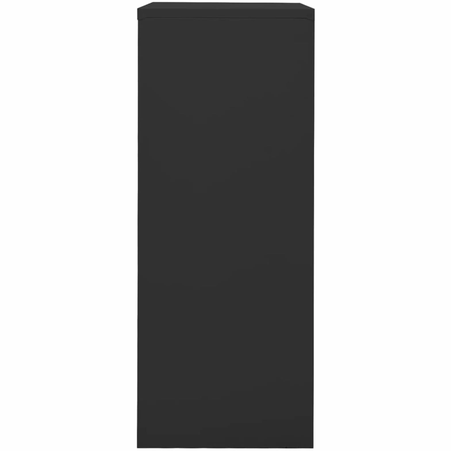 Homgoday Archivador de acero antracita 90 x 40 x 102 cm con taquilla y 3 cajones – Oficina orden Model336408