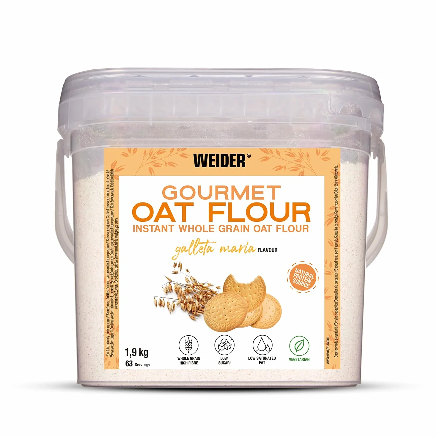 Weider Oat Gourmet Harina de Avena Integral 1,9 kg