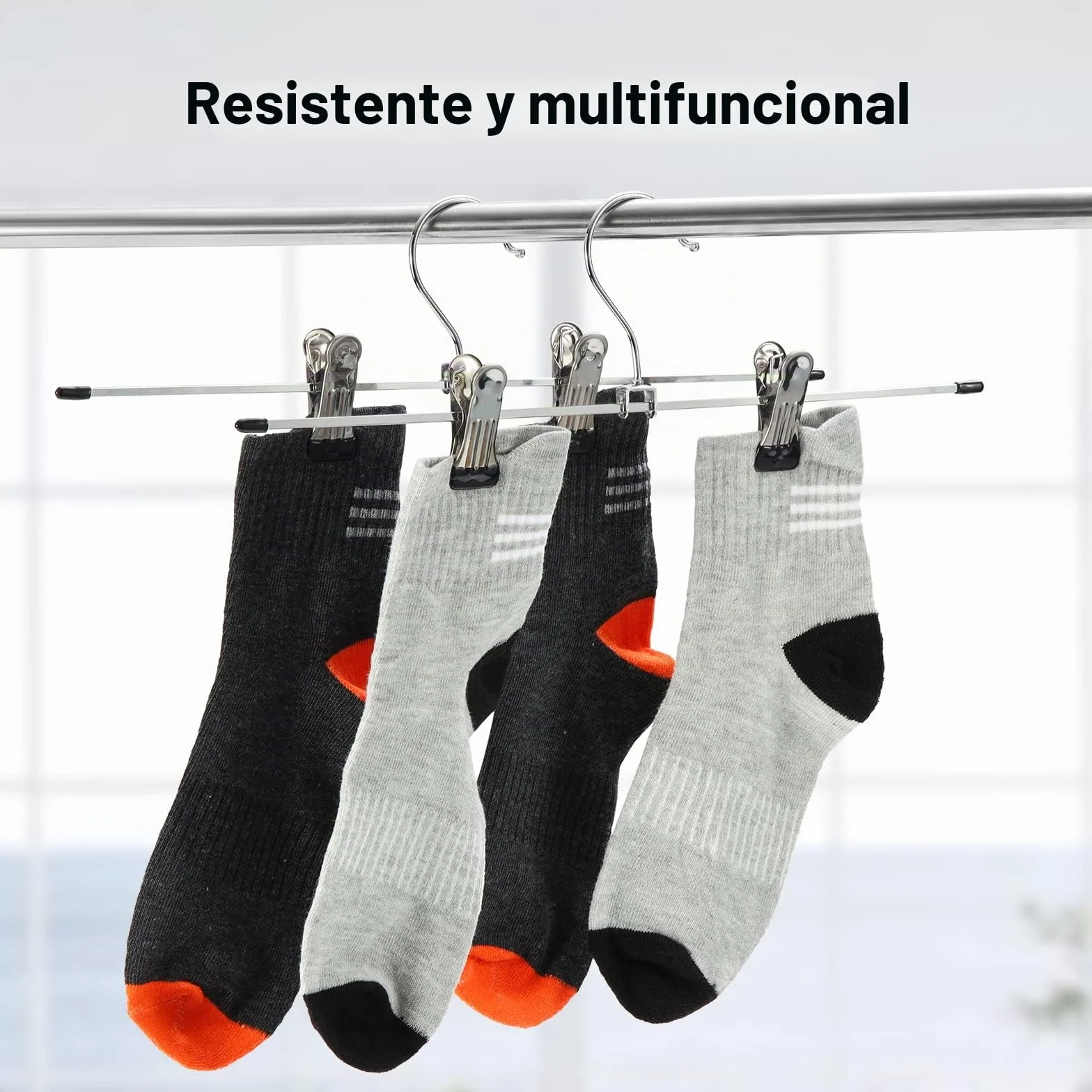 GUANJUNE Percha para pantalones, 10 unidades de perchas para faldas con clips antideslizantes ajustables, perchas de metal que ahorran espacio para abrigo, ropa, vaqueros, perchas para niños para