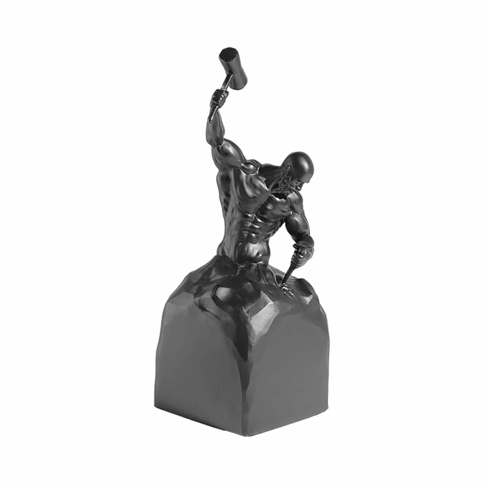#N/A/a Figuras de Hombres Simples de Resina, Figura autotallada, Estatua, esculturas de Resina caseras Modernas, Negro