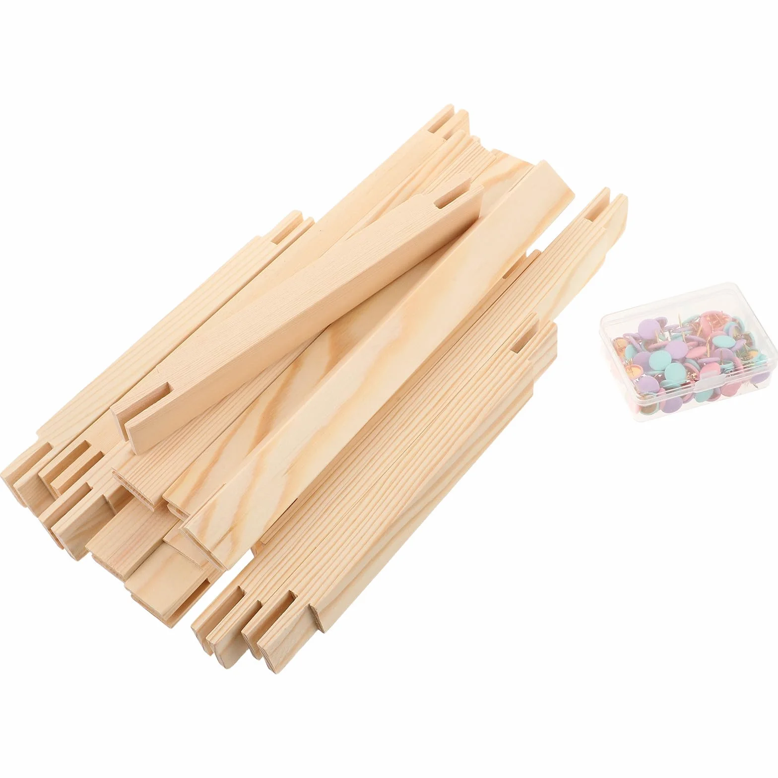 Tofficu Kit de Bastidor de Madera para Bordado Chinchetas Marco Reutilizable para Manualidades y Actividades Escolares