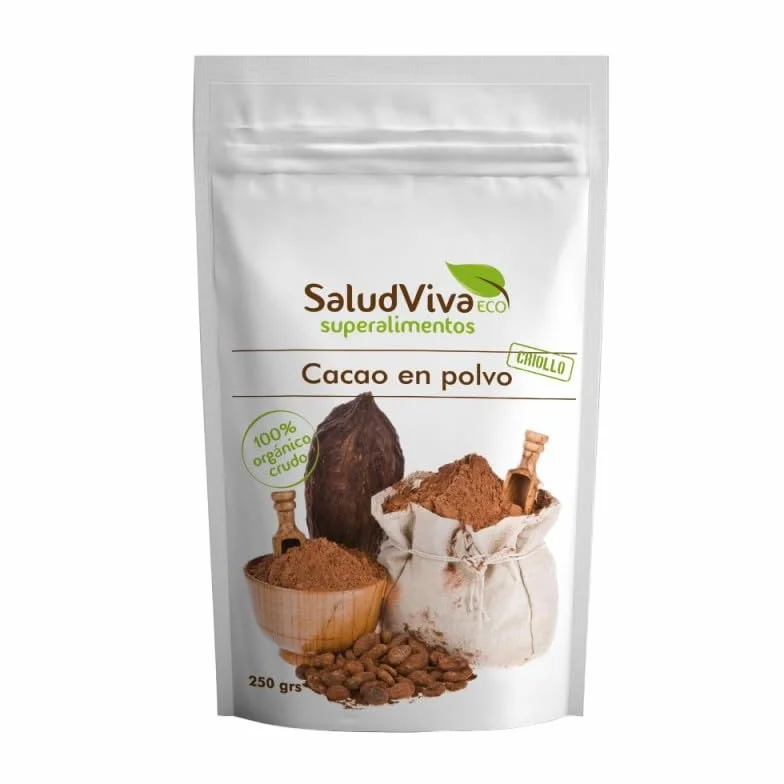 Cacao en Polvo Bio 250g Ecológico Puro Rico en Magnesio Antioxidantes Superalimento Vegano