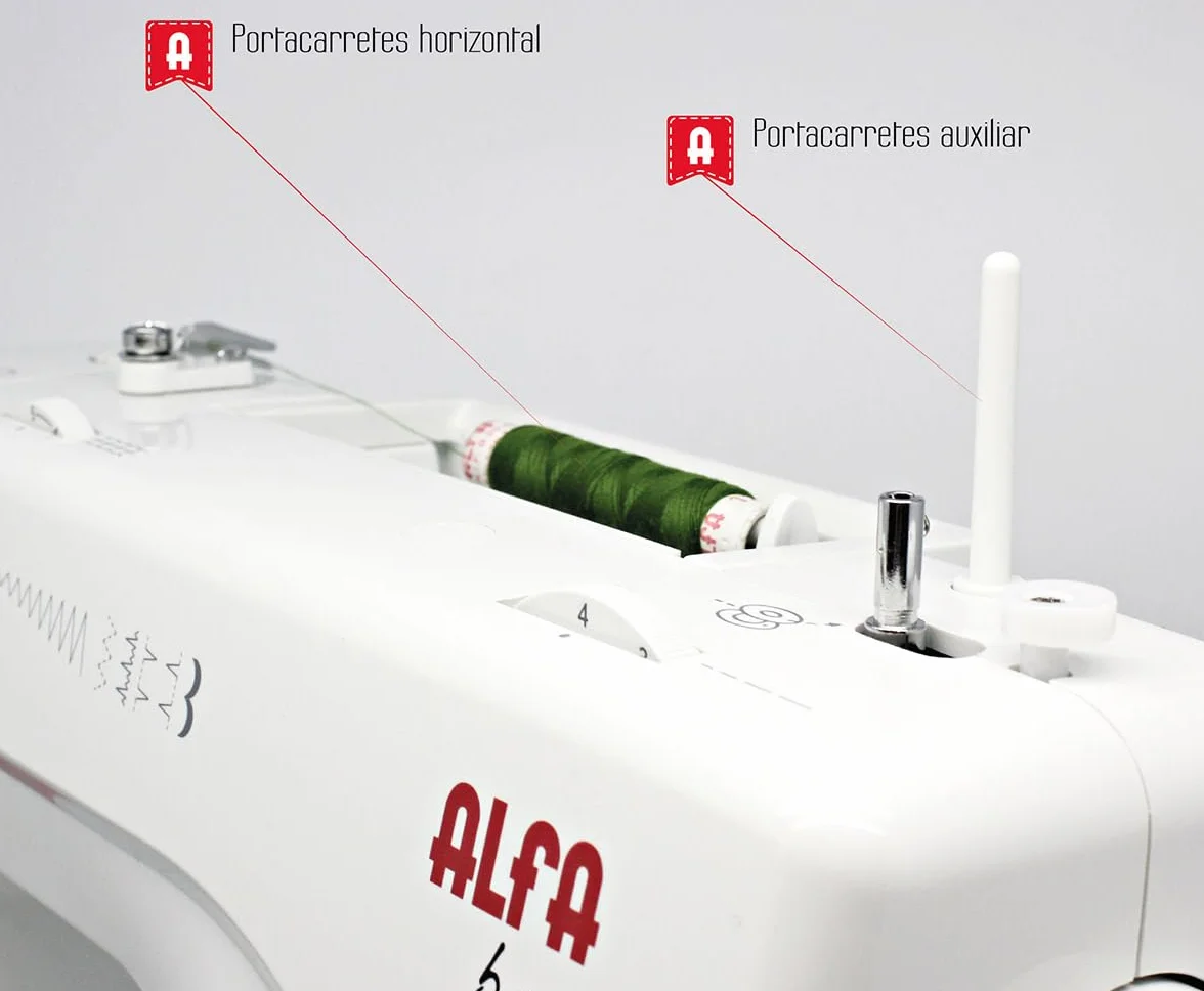 ALFA 720+ Máquina de Coser, Compuesto, Blanco, 30x19x41 cm