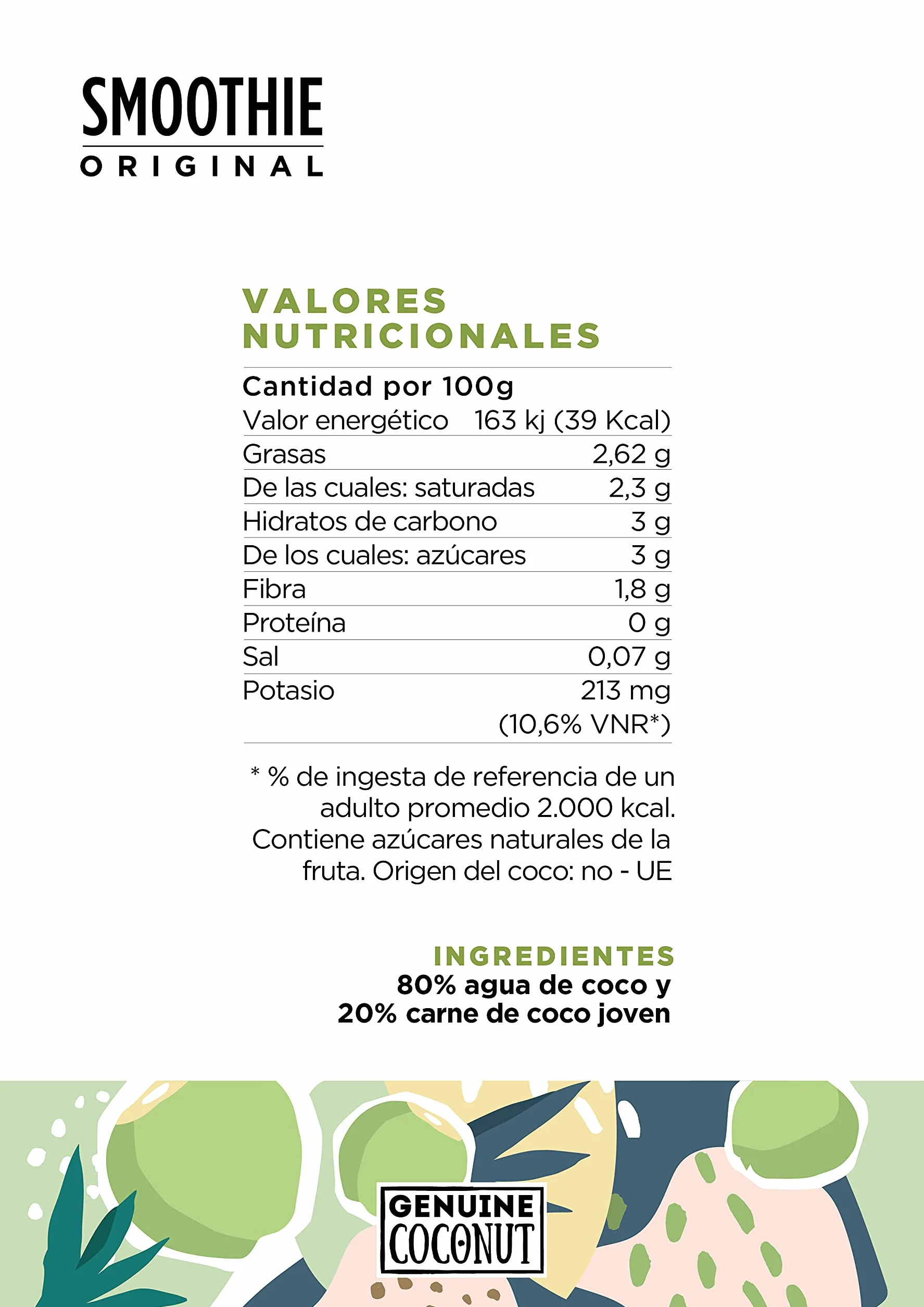 Coconut Smoothie de Coco Original 8 x 265 ml