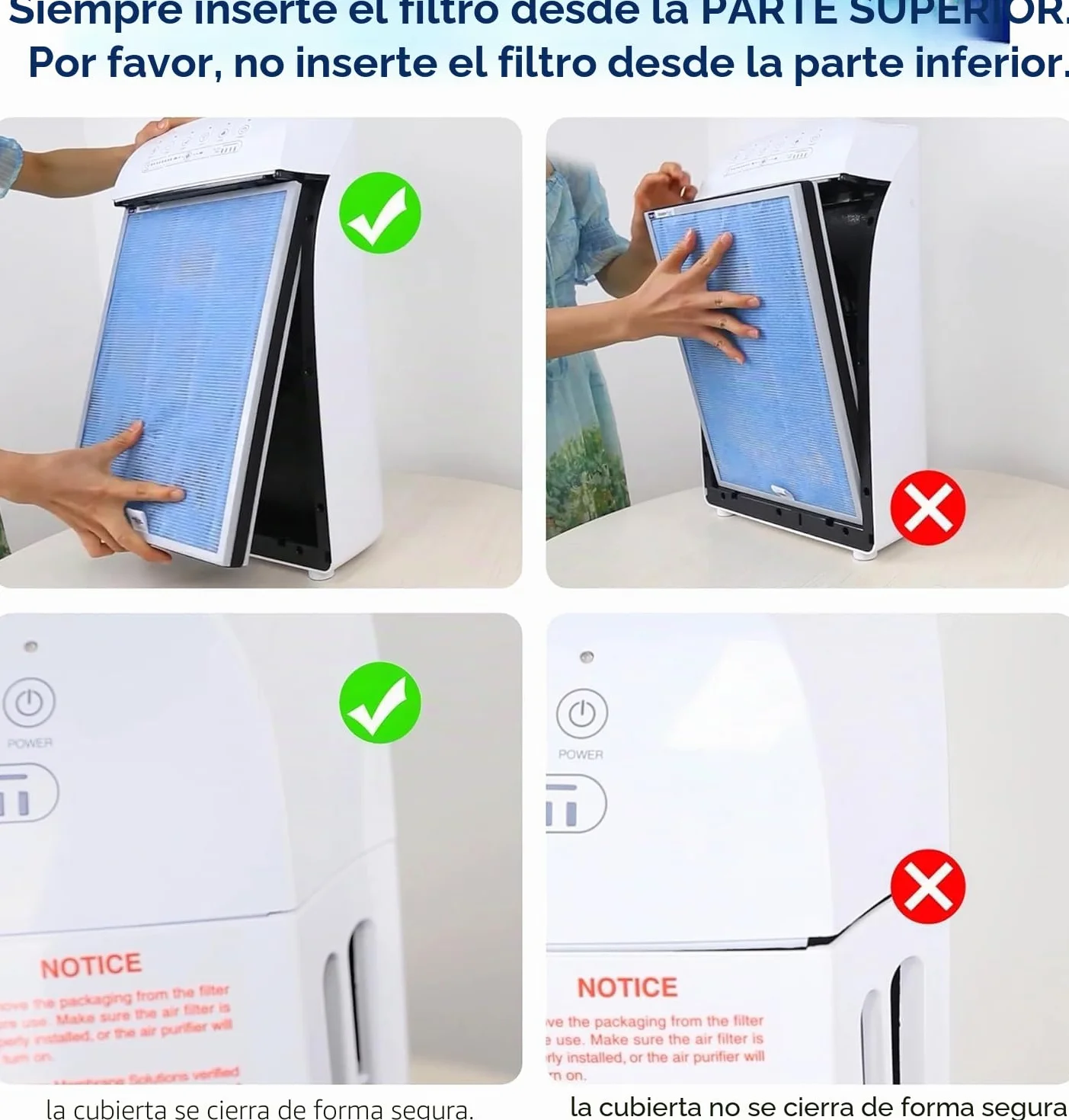 Membrane Solutions MSA3 Purificador de Aire con Filtro HEPA, para Espacio Grande hasta 147 m², Silencioso 22dB, Air Purifier para Alérgicos, Elimina 99,97% de Alergia, Polen, Polvo,Humo, Olores