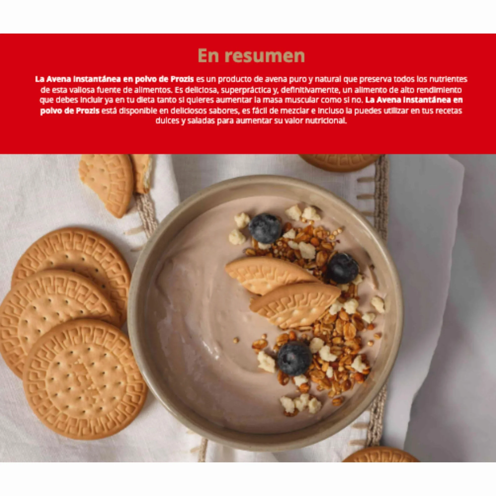 Prozis Harina de Avena Instantánea 1kg Sabor Nutchoc