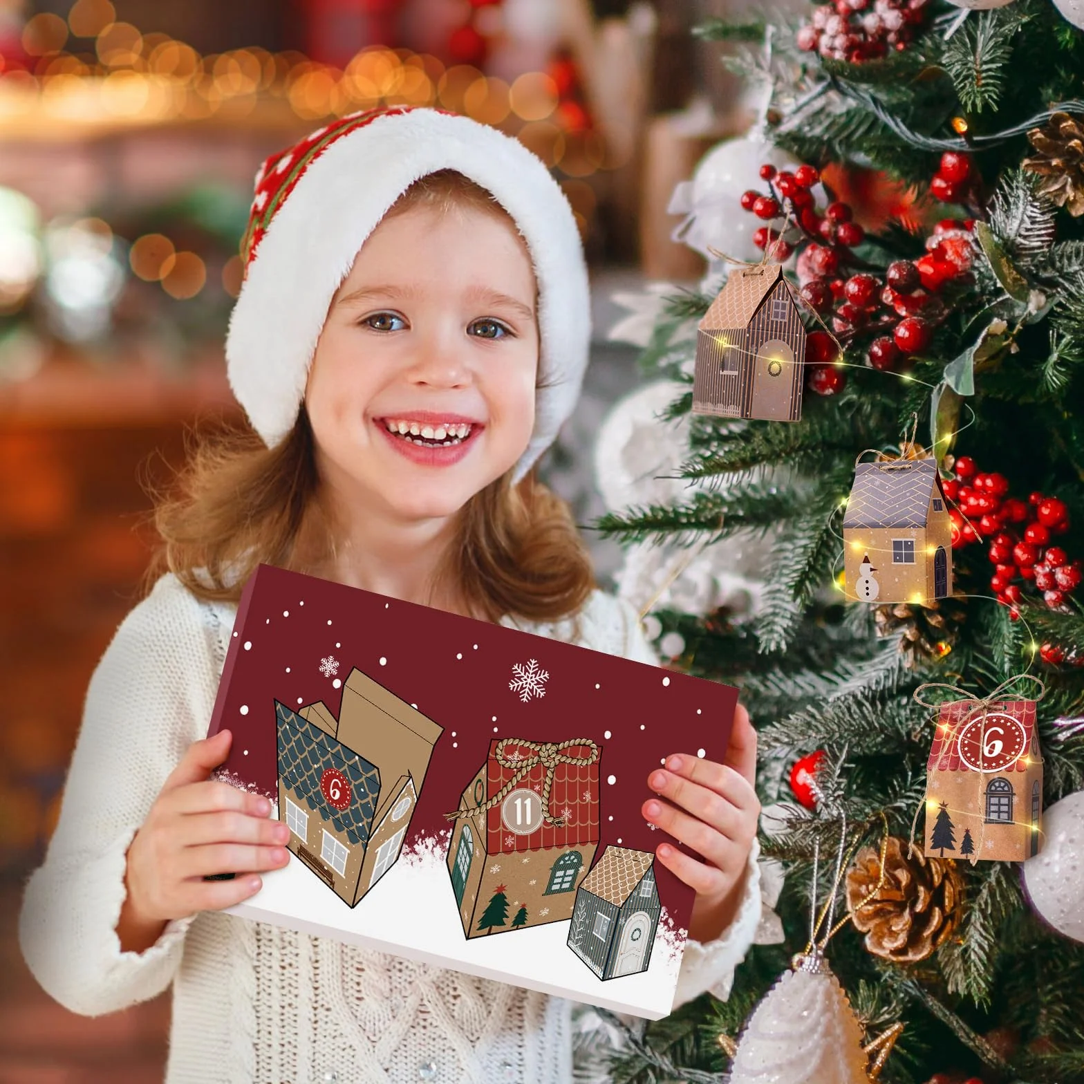 I LOVE MOM Calendario de Adviento para rellenar 24 cajas regalo navideñas DIY
