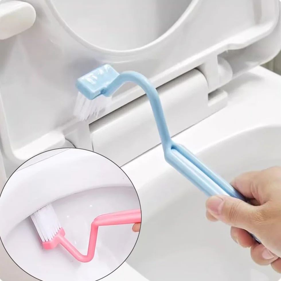 Set de cepillos para juntas, cepillo de cerdas duras para limpieza de esquinas, cepillo angular para limpieza del borde del inodoro, cepillo de limpieza en profundidad para baño/hogar/baño