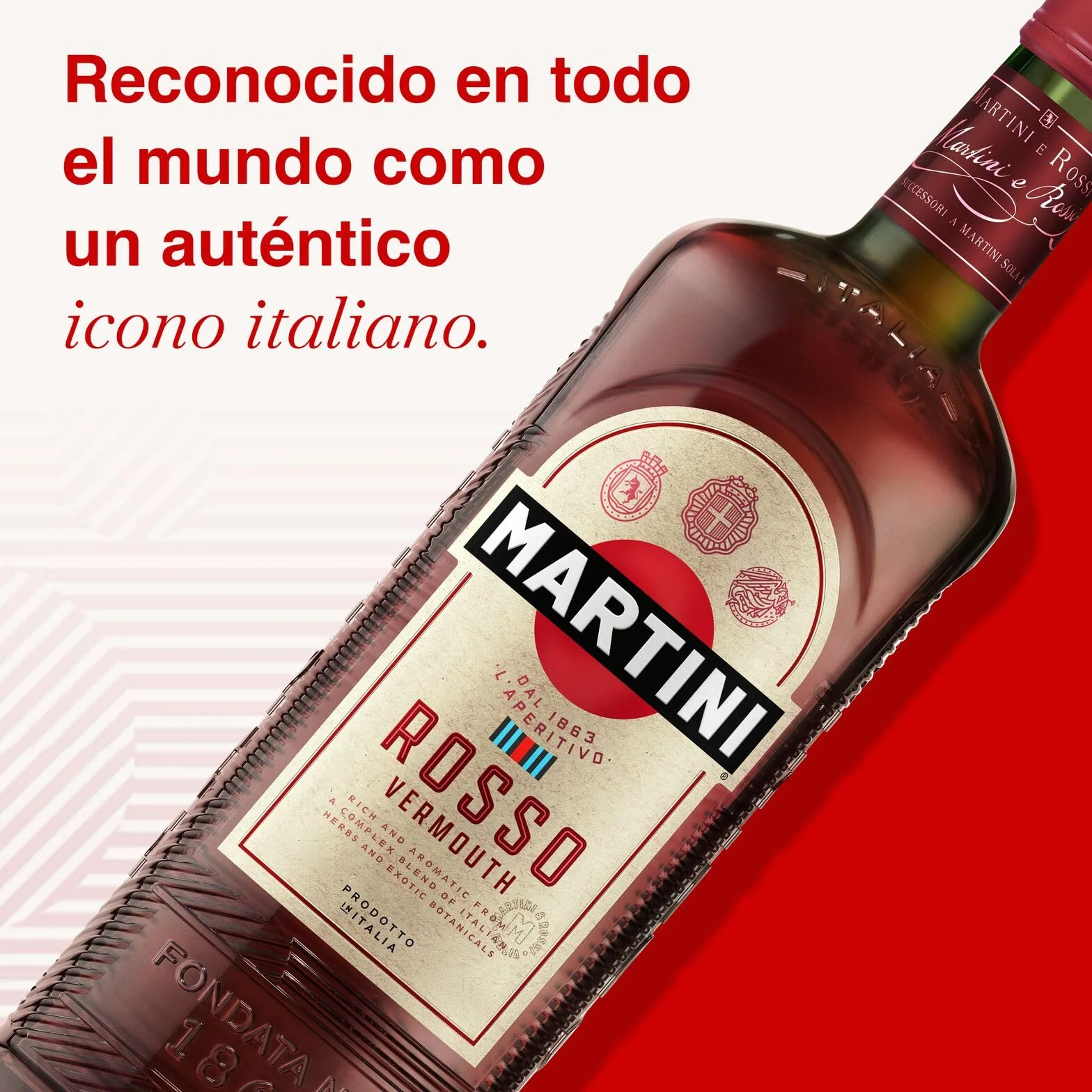 MARTINI Rosso Vermouth Aperitivo 750 ml 15% vol Estuche de regalo