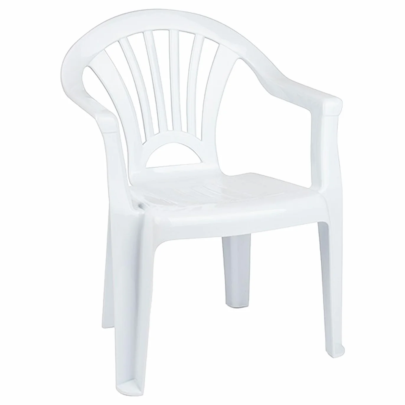 Acan Tradineur - Pack de 4 Sillas Infantiles Modelo Tipi - Fabricado en España -Ligera y fácil de Transportar - Ideal para Jugar, Leer y Dibujar - 50 x 35 x 28 cm - Color Blanco