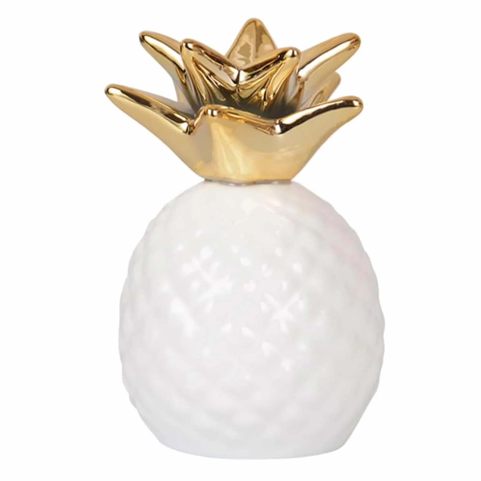 Caja de Dinero de Piña, Figura de Piña Caja de Monedas, Hucha Piña, Hucha para Frutas, Figura de Piña Caja de Dinero, Hucha de Moneda de Piña, Hucha de Cerámica con Diseño de Piña (Blanco)