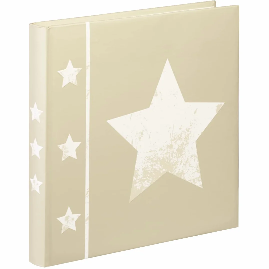 Hama | Álbum de Fotos para pegar y escribir (Álbum de fotografía de 10x15cm, tamaño 30x30 cm, 60 hojas, papel cristal protector, máximo 240 fotos, scrapbooking) Color Beige
