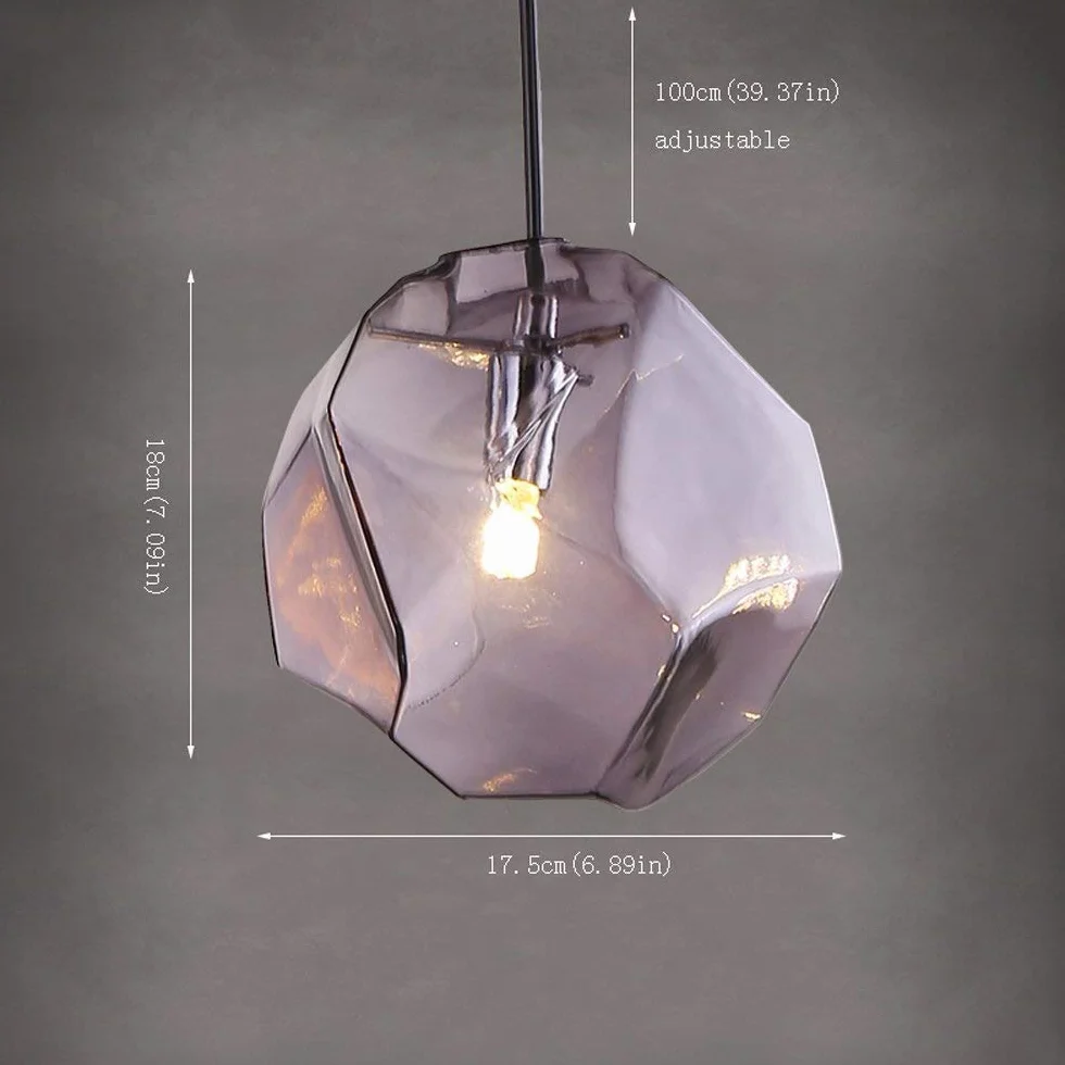 Lámpara de Techo, Lámpara de Techo LED de Vidrio Creativa for Dormitorio, Oficina, cafetería, Restaurante, galería de Arte, Halloween, Navidad(Gray)