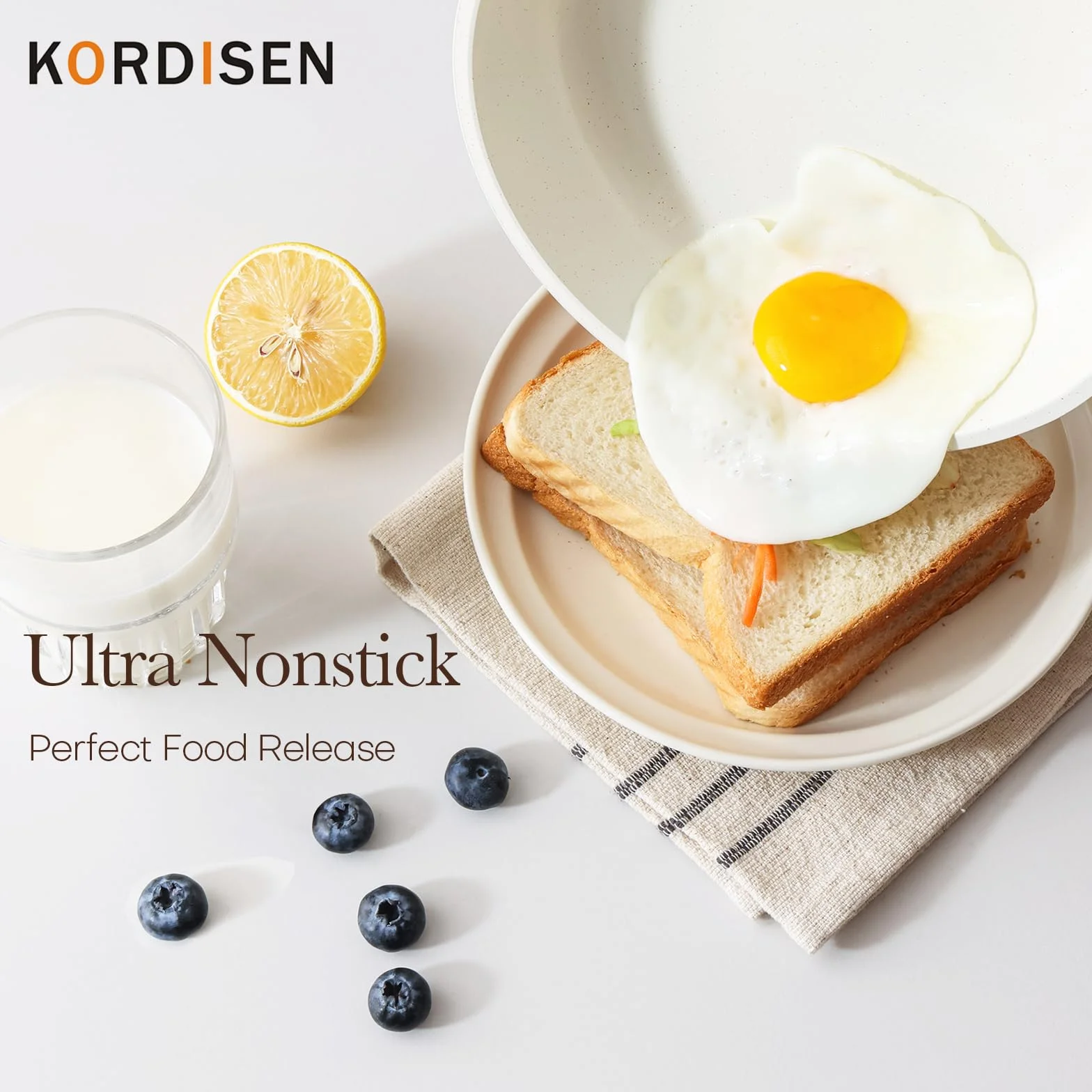 Kordisen Sartén Cerámica 24 cm Antiadherente Inducción Sin PFOA PFAS