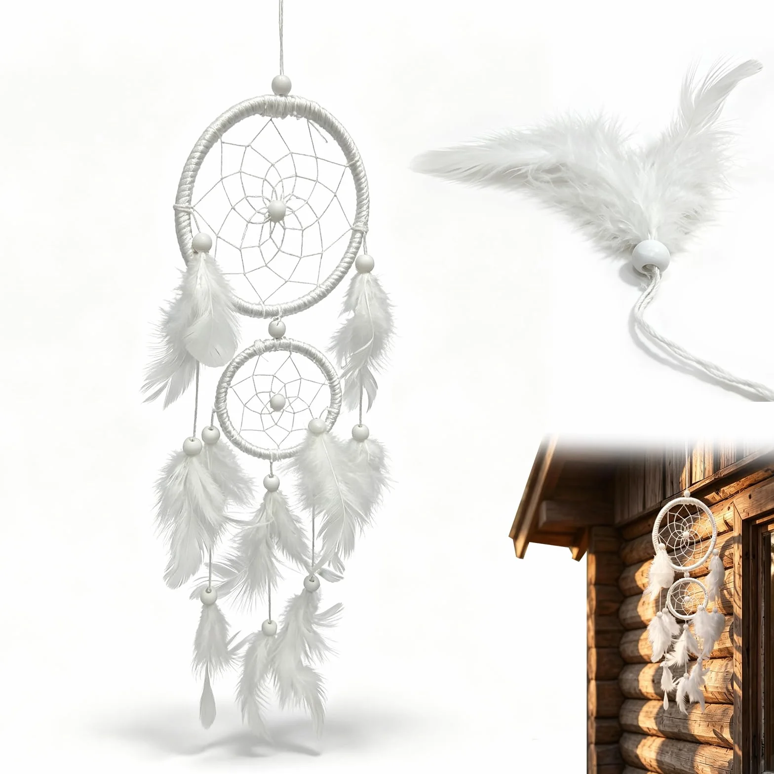 Atrapasueños Grande, Hecho a Mano, Atrapasueños para Niñas y Niños, Ideal para Guarderías y Dormitorios, Decoración de Pared Elegante, Regalo de Bendición con un Toque Especial