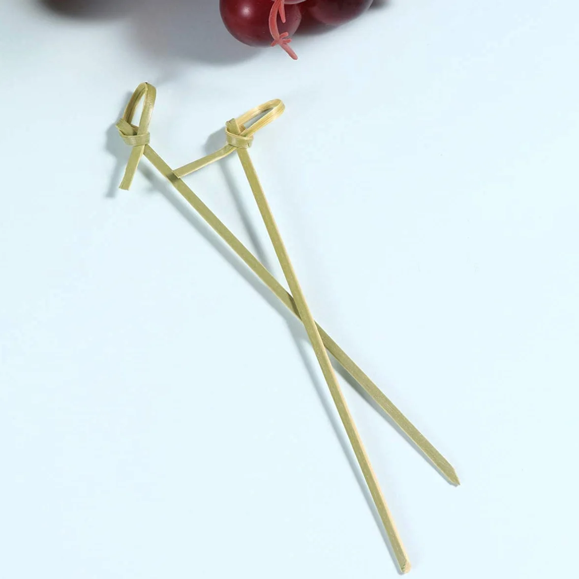 Palitos de Cóctel de Bambú Ecológicos 100 Piezas Pinchos para Aperitivos Fiestas