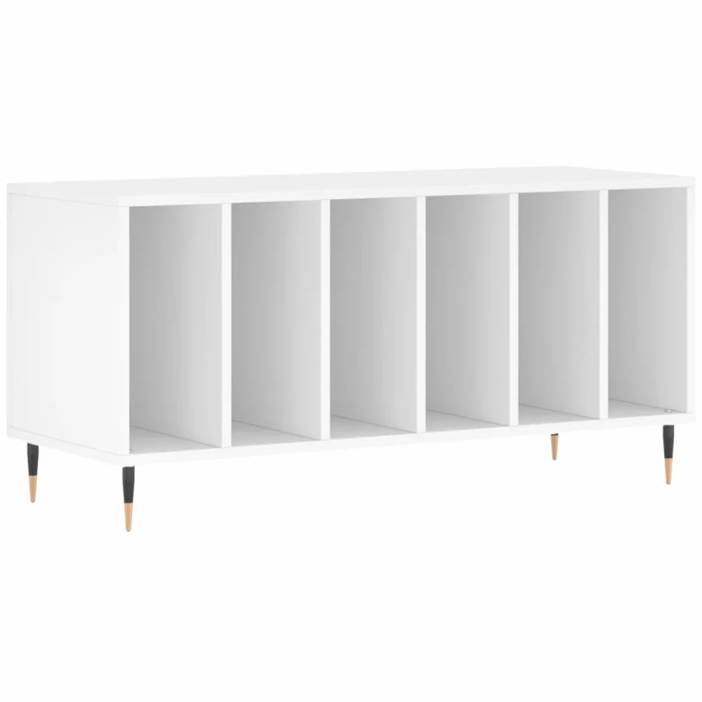 vidaXL Mueble para Discos Madera contrachapada Blanco 100x38x48 cm