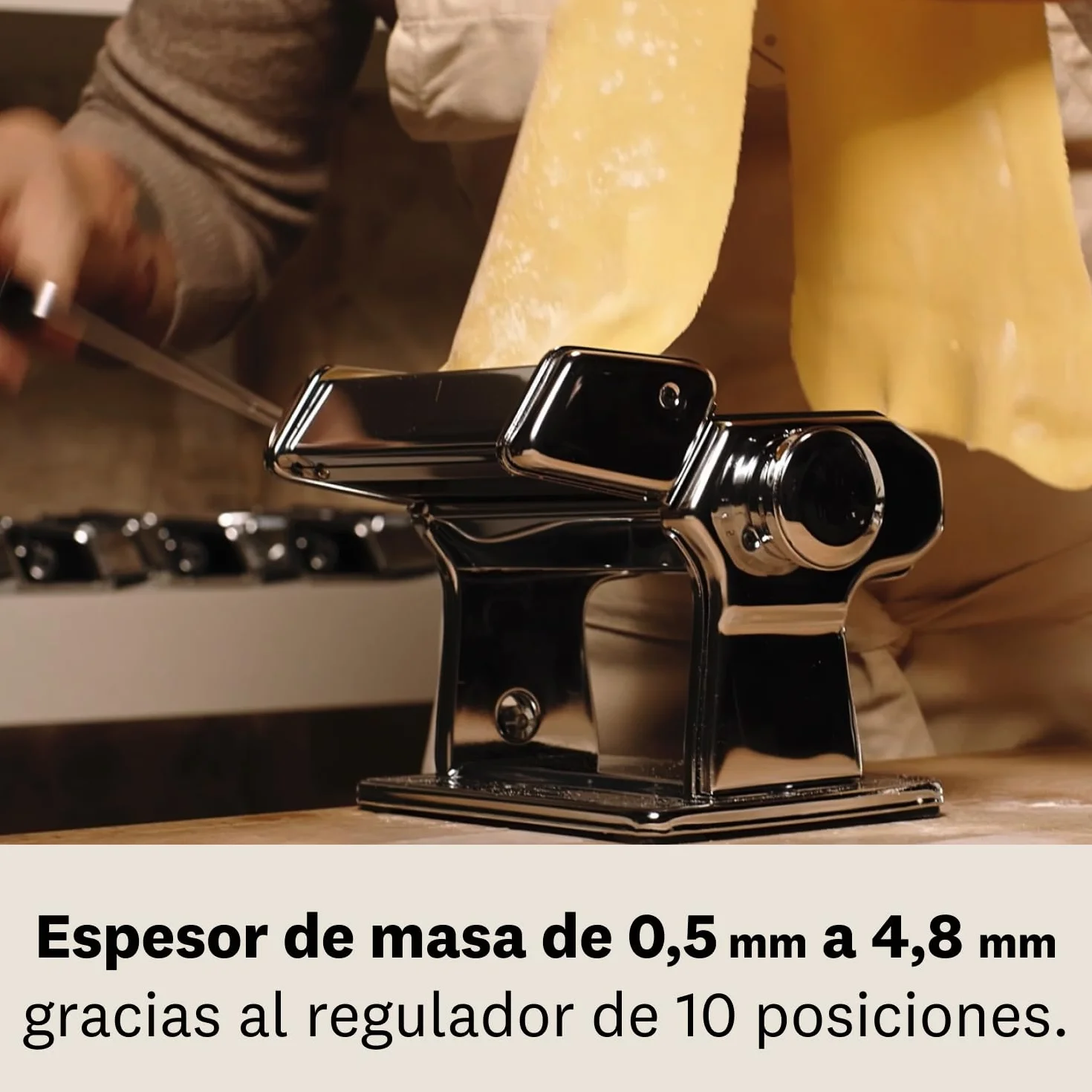 PastaSet, Máquina para pasta manual con accesorios incluidos para Raviolis y Espaguetis