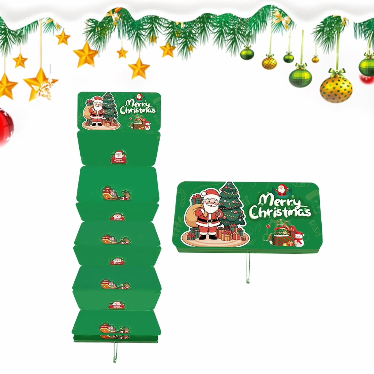 Christmas Money Holder - 10 Slot Santa Cash Organizer for Holiday Gifting, Party Supplies with Easy Storage Function, Festive Gift Envelope for Men Women Boys Girls Teens Family Friends