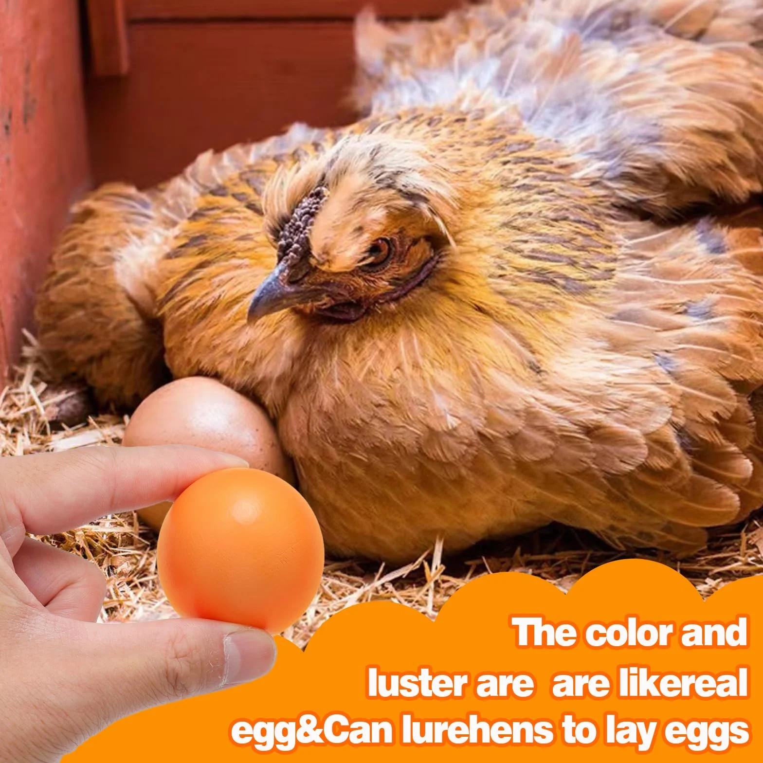 Huevos de Madera Falsos para Gallinas 5 Piezas Huevos Simulados Realistas