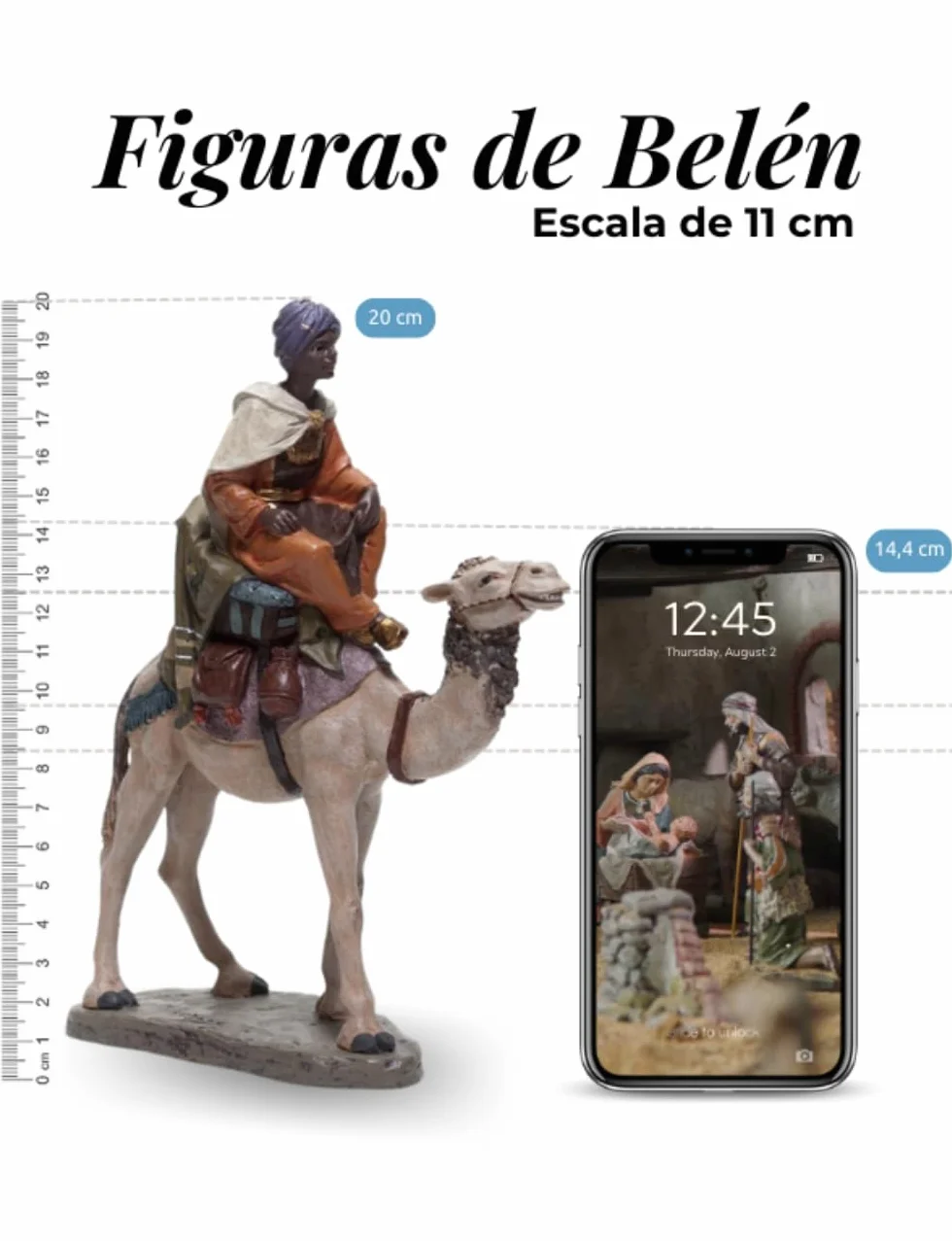 Figura Belén Niño con Turbante 11cm José Luis Mayo Triciclo Editores Decoración Navideña