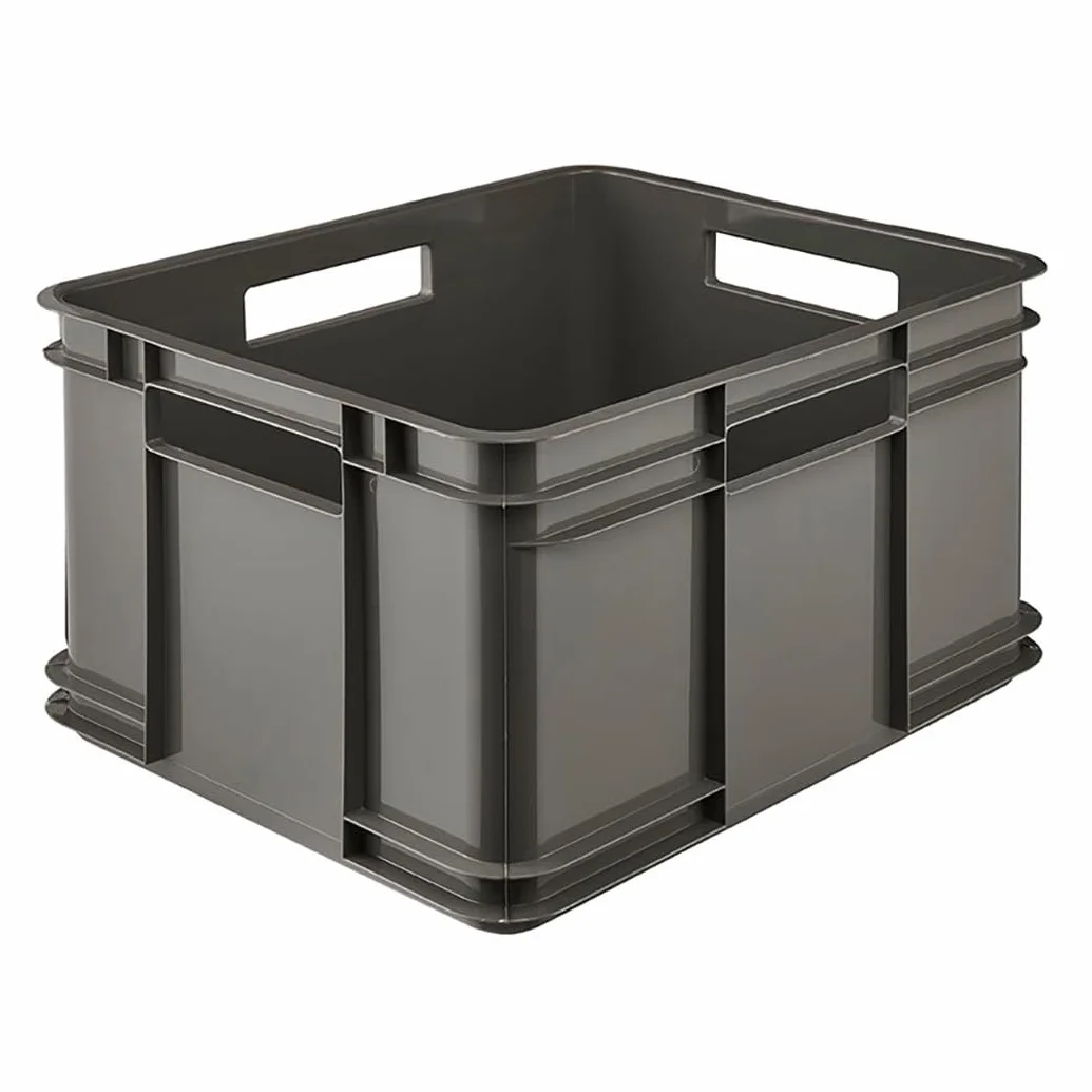 Keeeper Euro-Box XL Contenedor de almacenamiento con asas Procyclen 28 l Eco-Gris